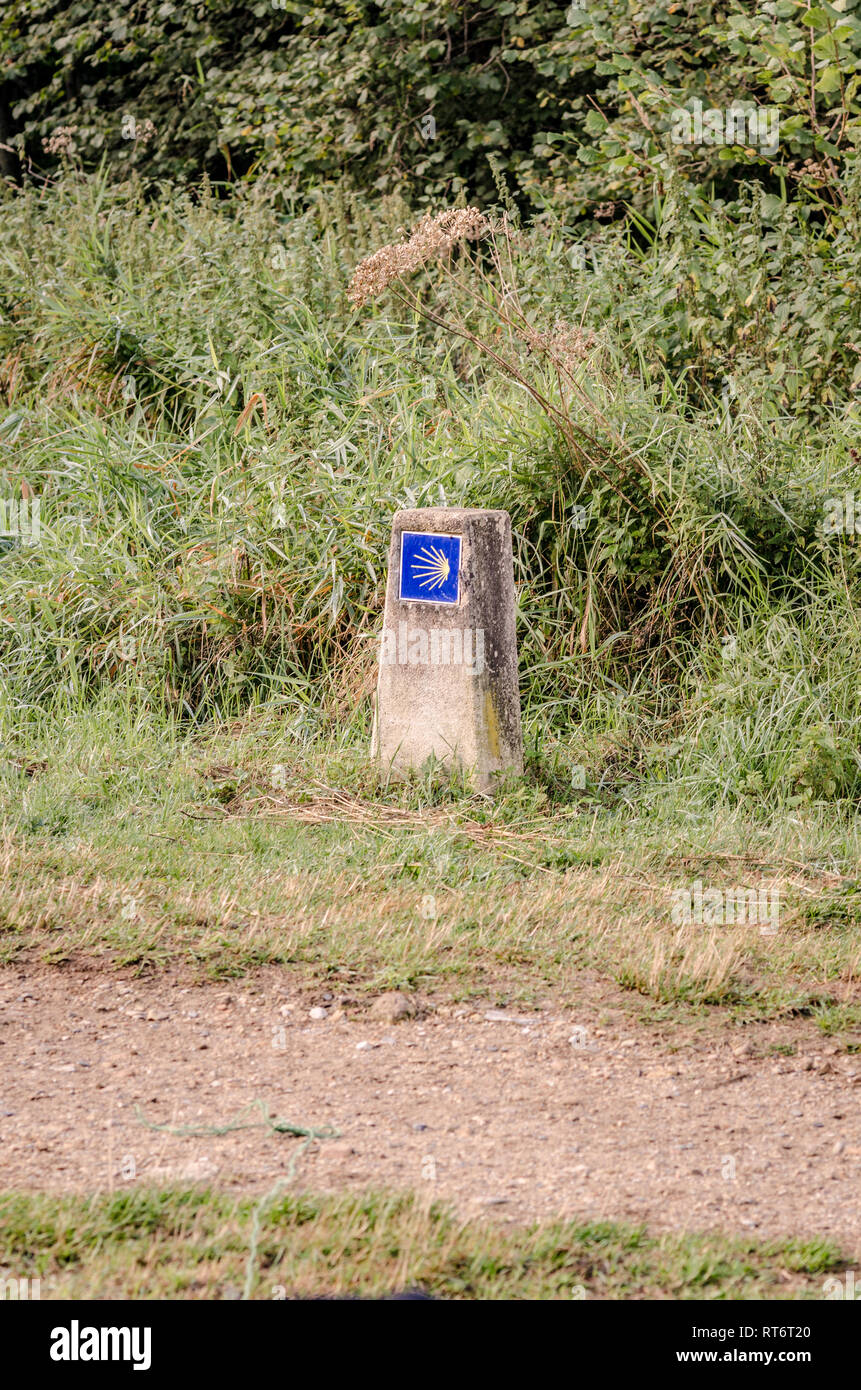 Conch shell symbol of the Camino de Santiago Stock Photo - Alamy