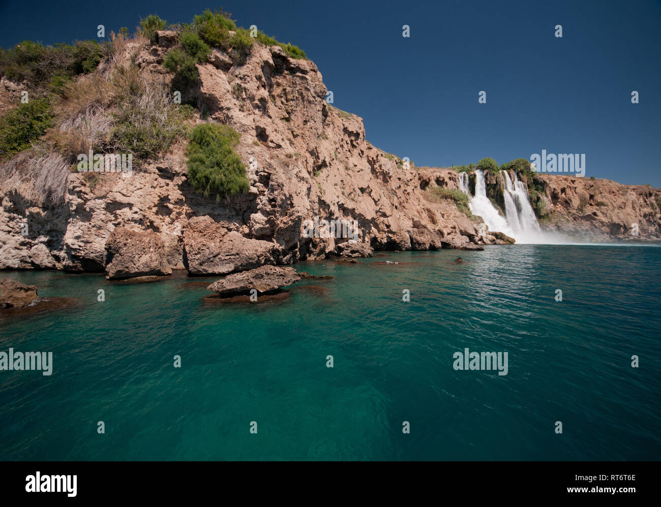 Asia, Turkey, Antalya, Duden waterfall Stock Photo