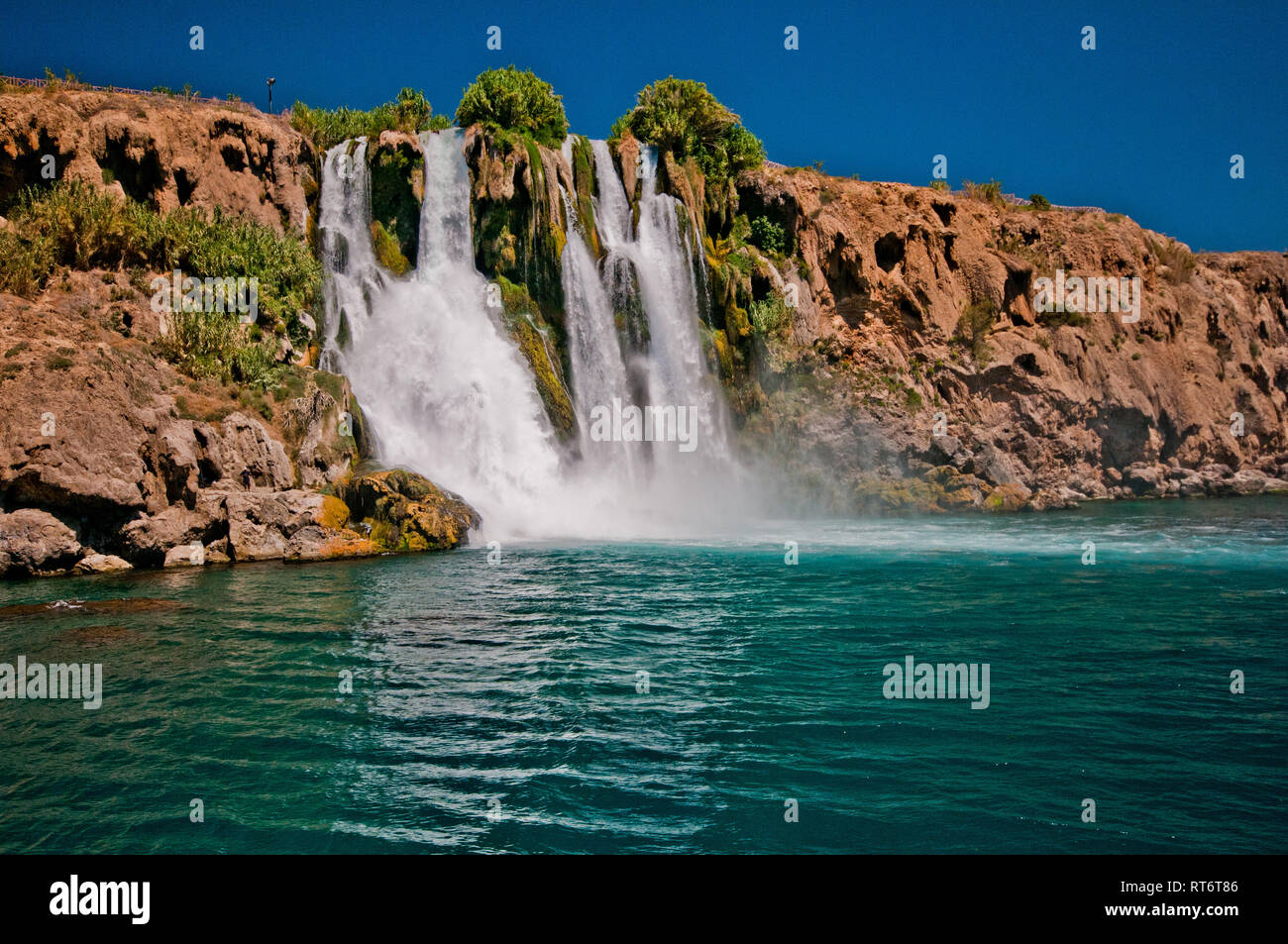 Asia, Turkey, Antalya, Duden waterfall Stock Photo