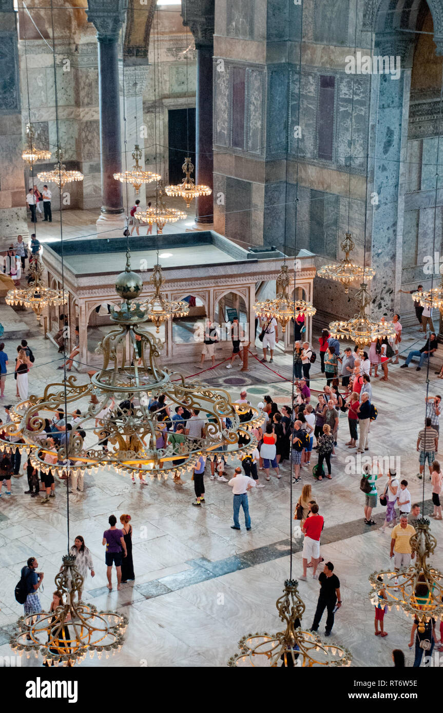 Asia, Turkey, Istanbul, Hagia Sophia interior Stock Photo