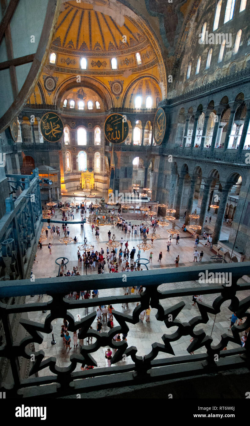 Asia, Turkey, Istanbul, Hagia Sophia interior Stock Photo