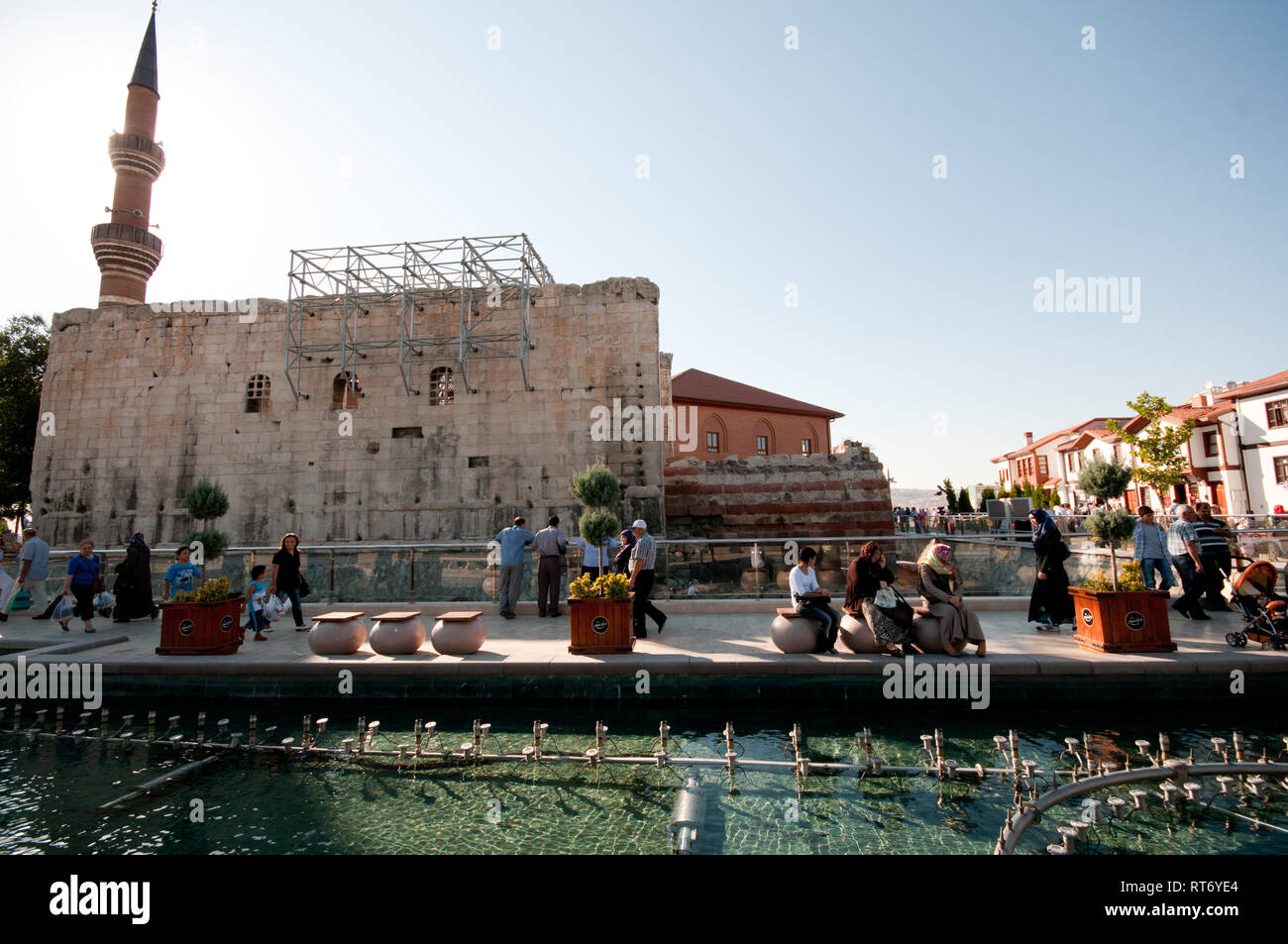 Europe, Turkey, Ankara, Temple of Augustus, Monumentum Ancyranum Stock