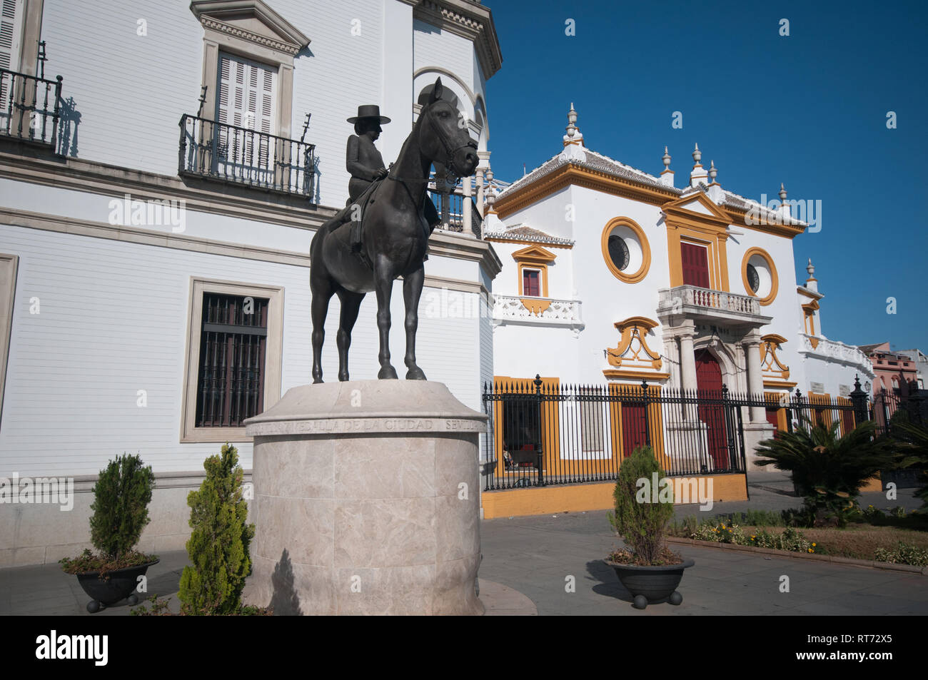 Europe, Spain, Andalucia, Seville, Plaza de Toros de la Maestranza Stock Photo