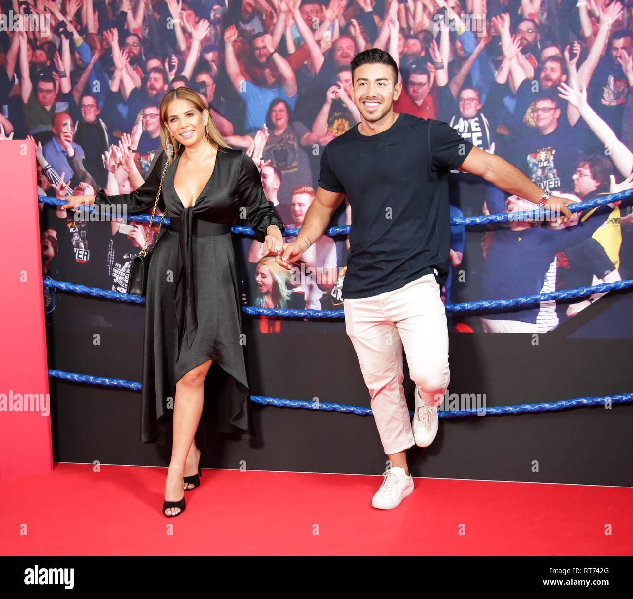 Ellie Gonsalves, Brisbane based actress and model (Dress: Rachel Gilbert,  Shoes: Christian Louboutin, Styled By: Lana Wilkinson) attends the premiere  of Fighting With My Family at Event Cinemas George Street. Sydney, Australia