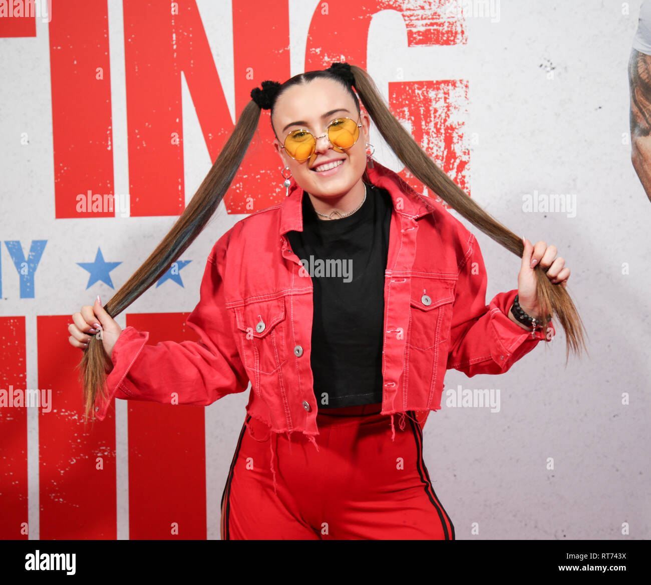 Dj jazzy attends the premiere of fighting with my family at event
