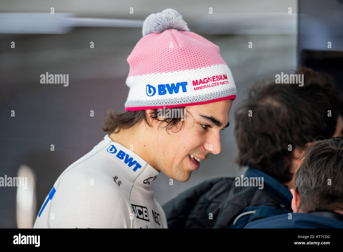 Montmeló, Catalonia, Spain. 28th Feb, 2019. Lance Stroll of Sport Pesa Racing Point F1 Team seen during the second week F1 Test Days in Montmelo circuit, Catalonia, Spain. Credit: SOPA Images Limited/Alamy Live News Stock Photo