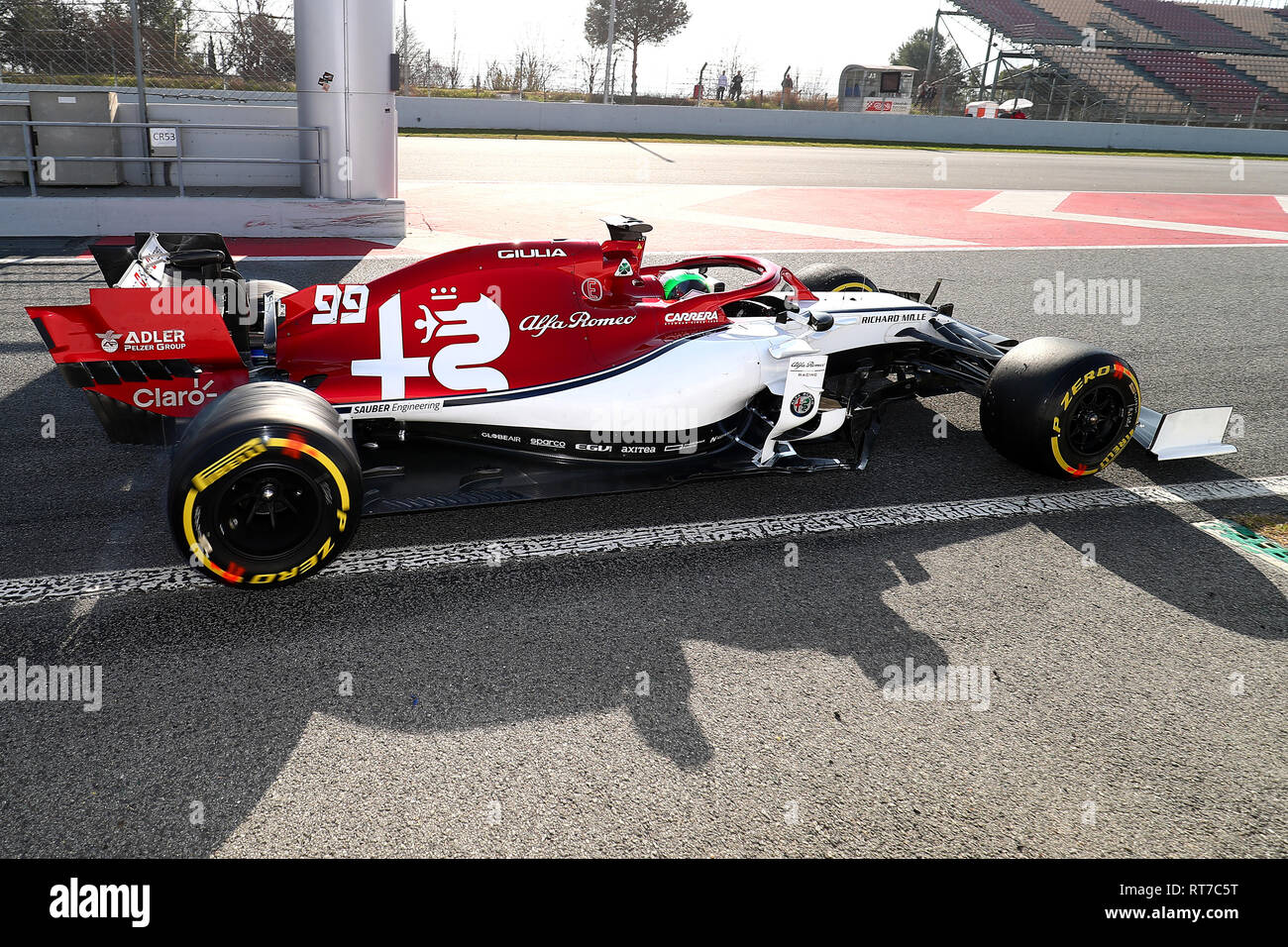 Barcelona, Spain. 28th February, 2019. #99 Antonio Giovinazzi; Alfa ...