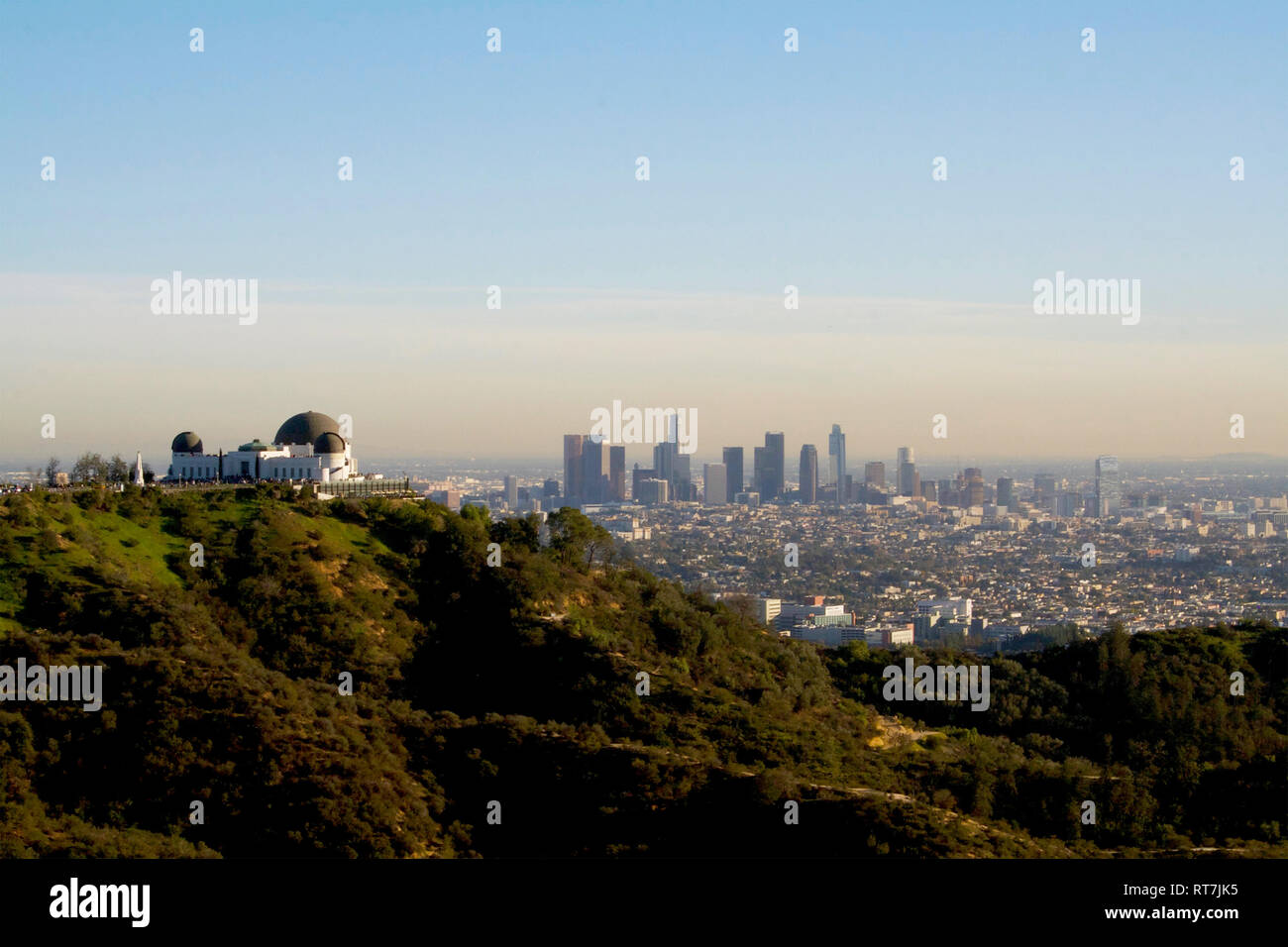 View of Los Angeles from Griffith Park, California Stock Photo