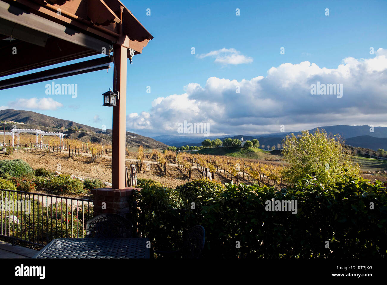 View from wineries in Southern California, USA Stock Photo