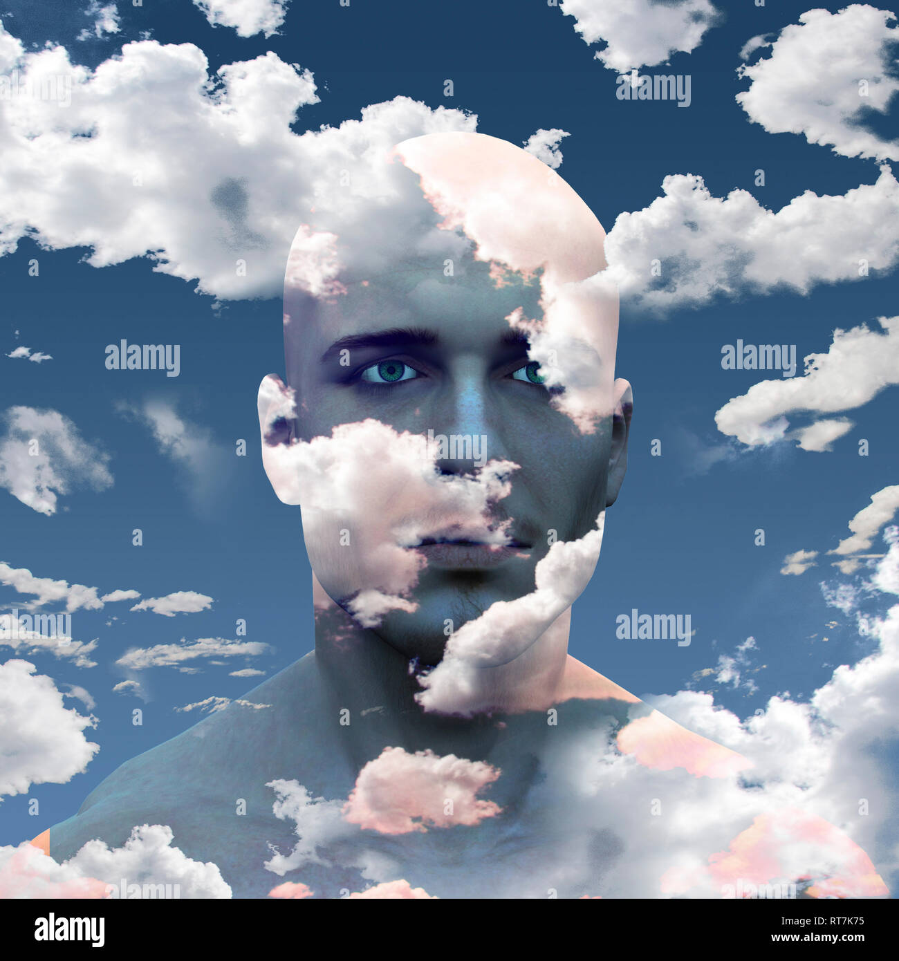 Облако над человеком. Лицо человека в облаках. Человек на облаке. Человек туча. Человек с облаками в голове.