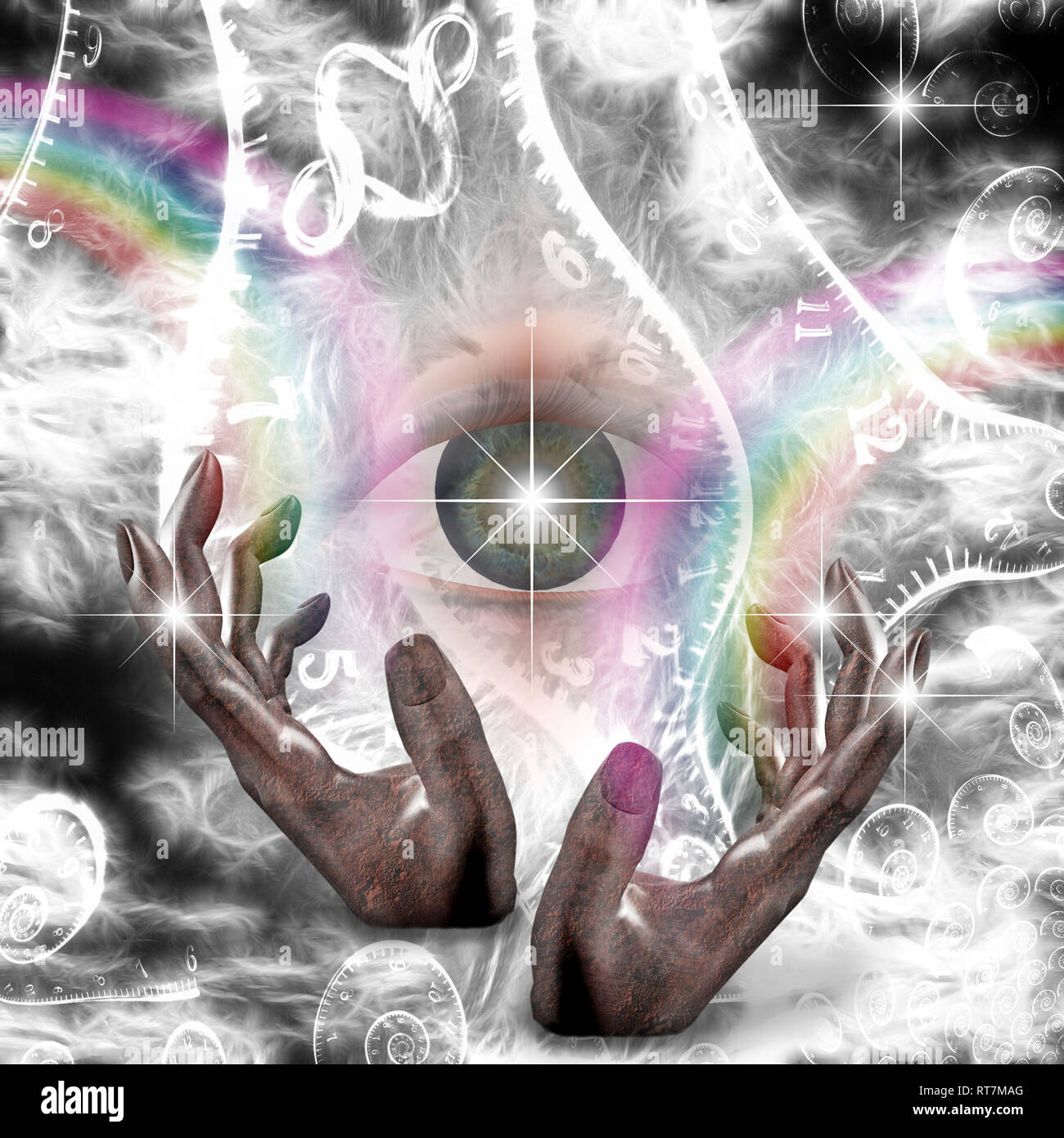 Eye, matter and time Stock Photo Alamy