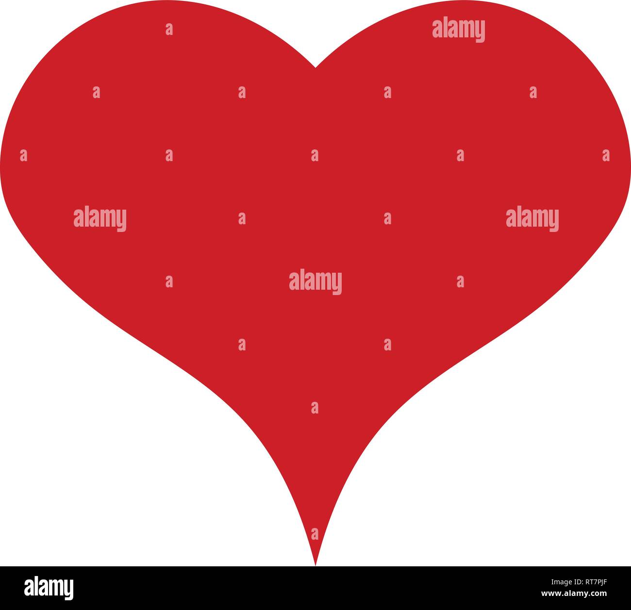 Heart, Symbol of Love and Valentine's Day. Flat Red Icon Isolated on ...