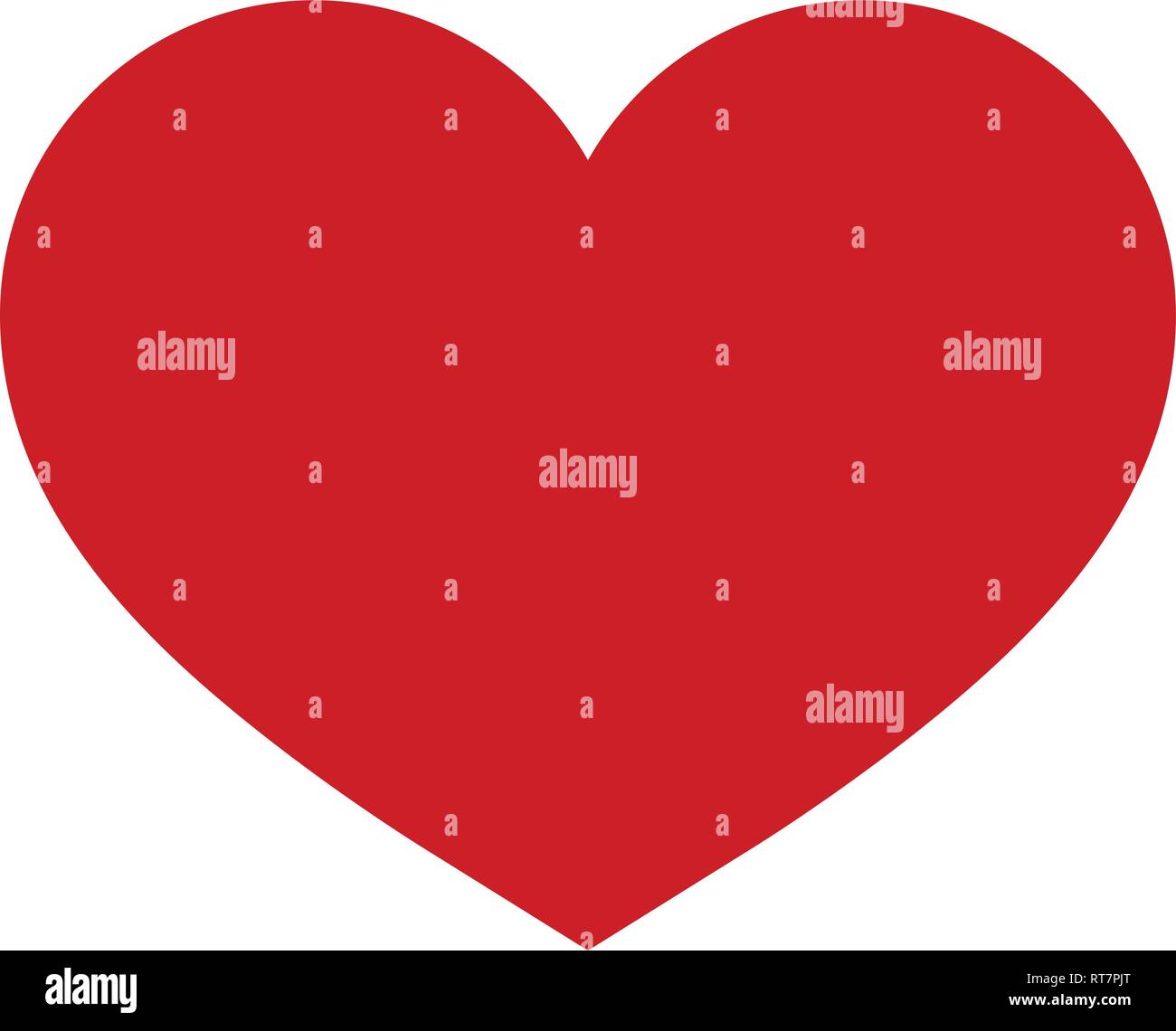 Heart, Symbol of Love and Valentine's Day. Flat Red Icon Isolated on ...