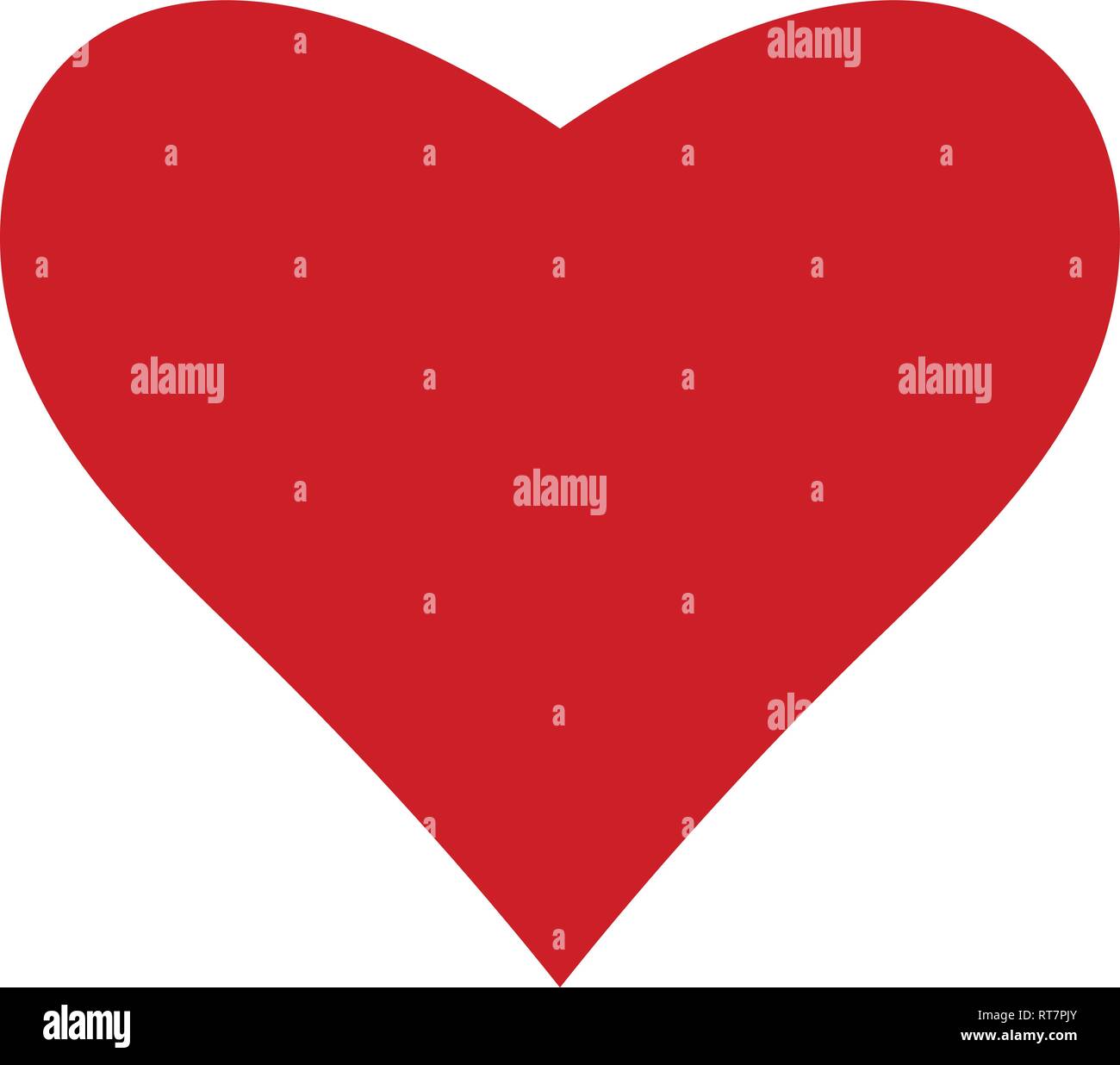 Heart, Symbol of Love and Valentine's Day. Flat Red Icon Isolated on ...