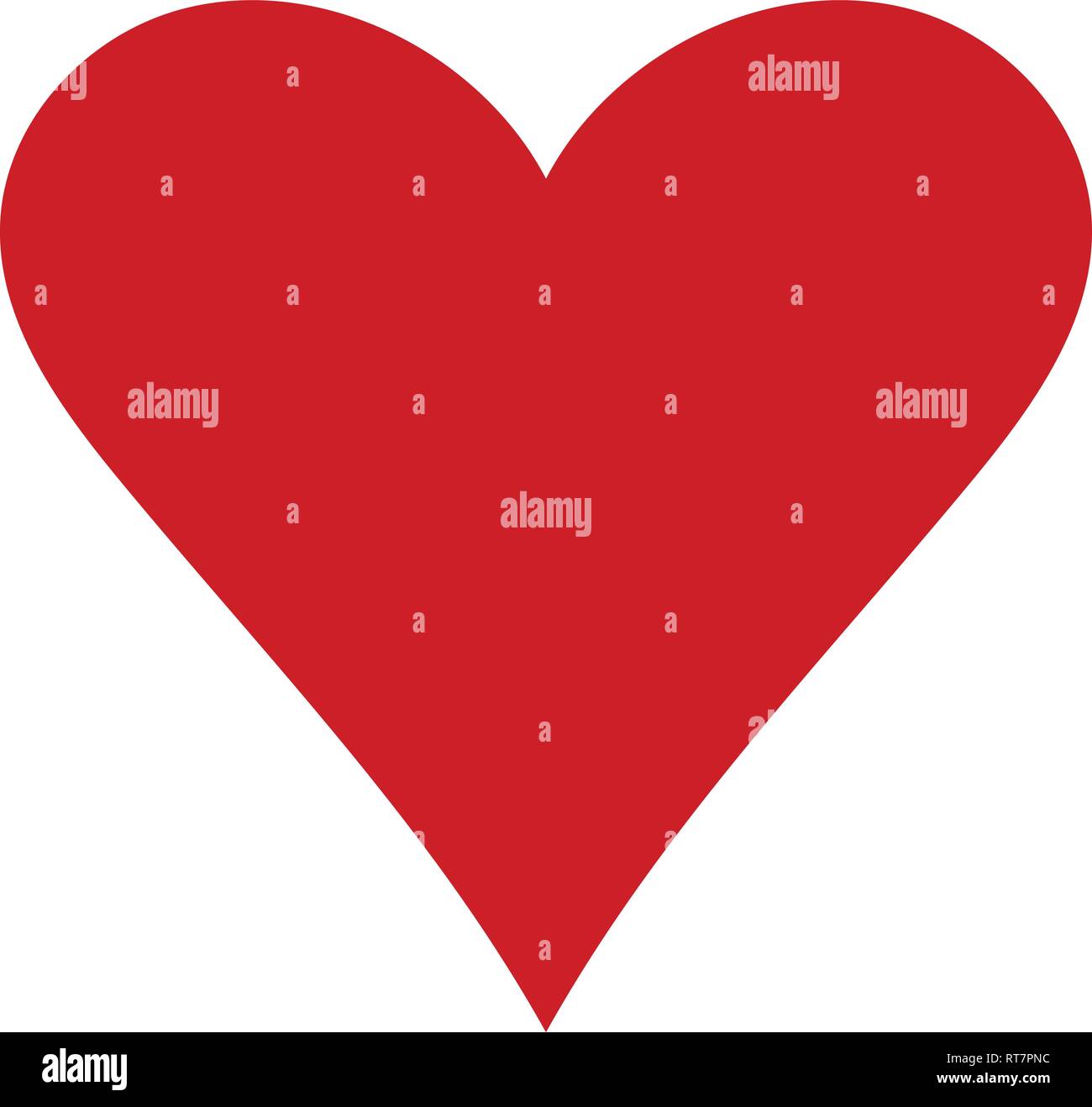 Heart, Symbol of Love and Valentine's Day. Flat Red Icon Isolated on ...