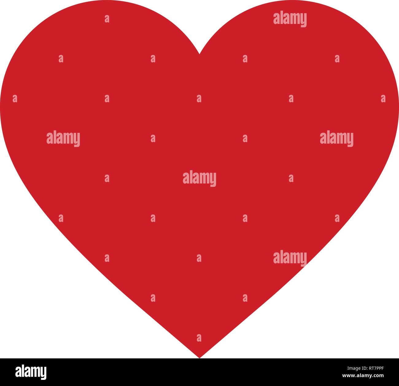 Heart, Symbol of Love and Valentine's Day. Flat Red Icon Isolated on ...