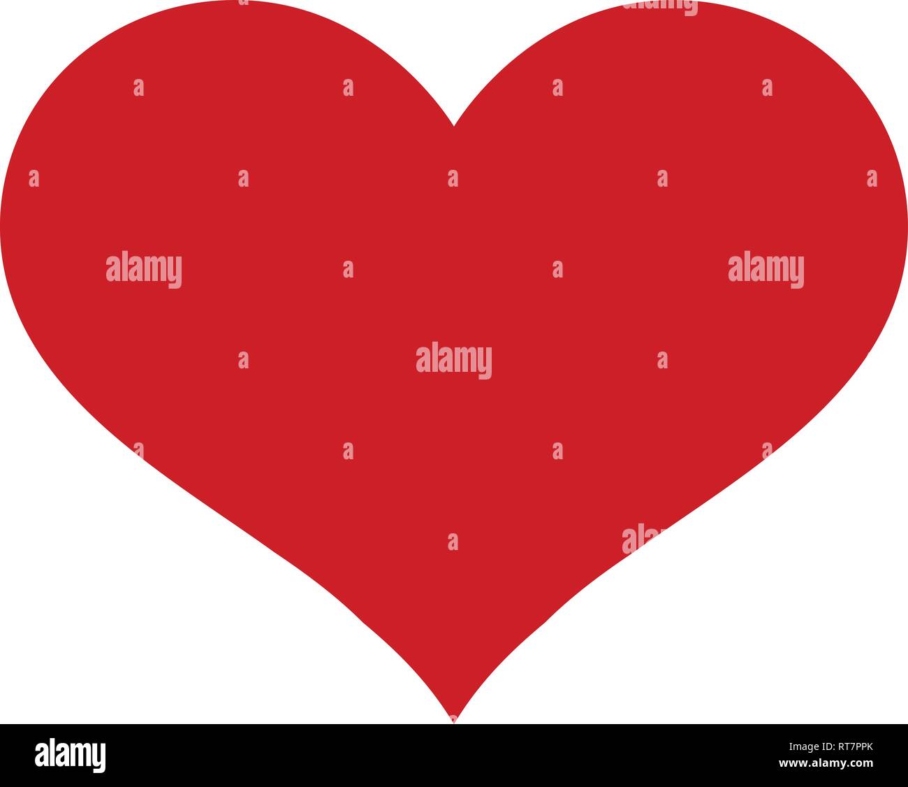 Heart, Symbol of Love and Valentine's Day. Flat Red Icon Isolated on ...