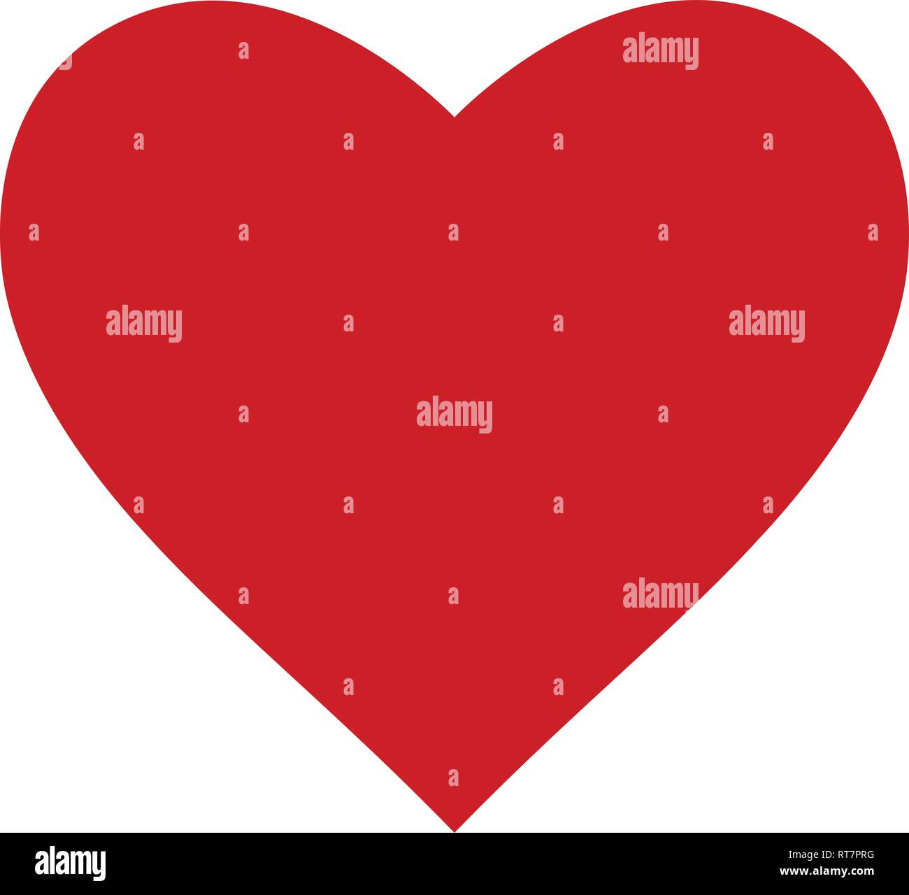 Heart, Symbol of Love and Valentine's Day. Flat Red Icon Isolated on ...