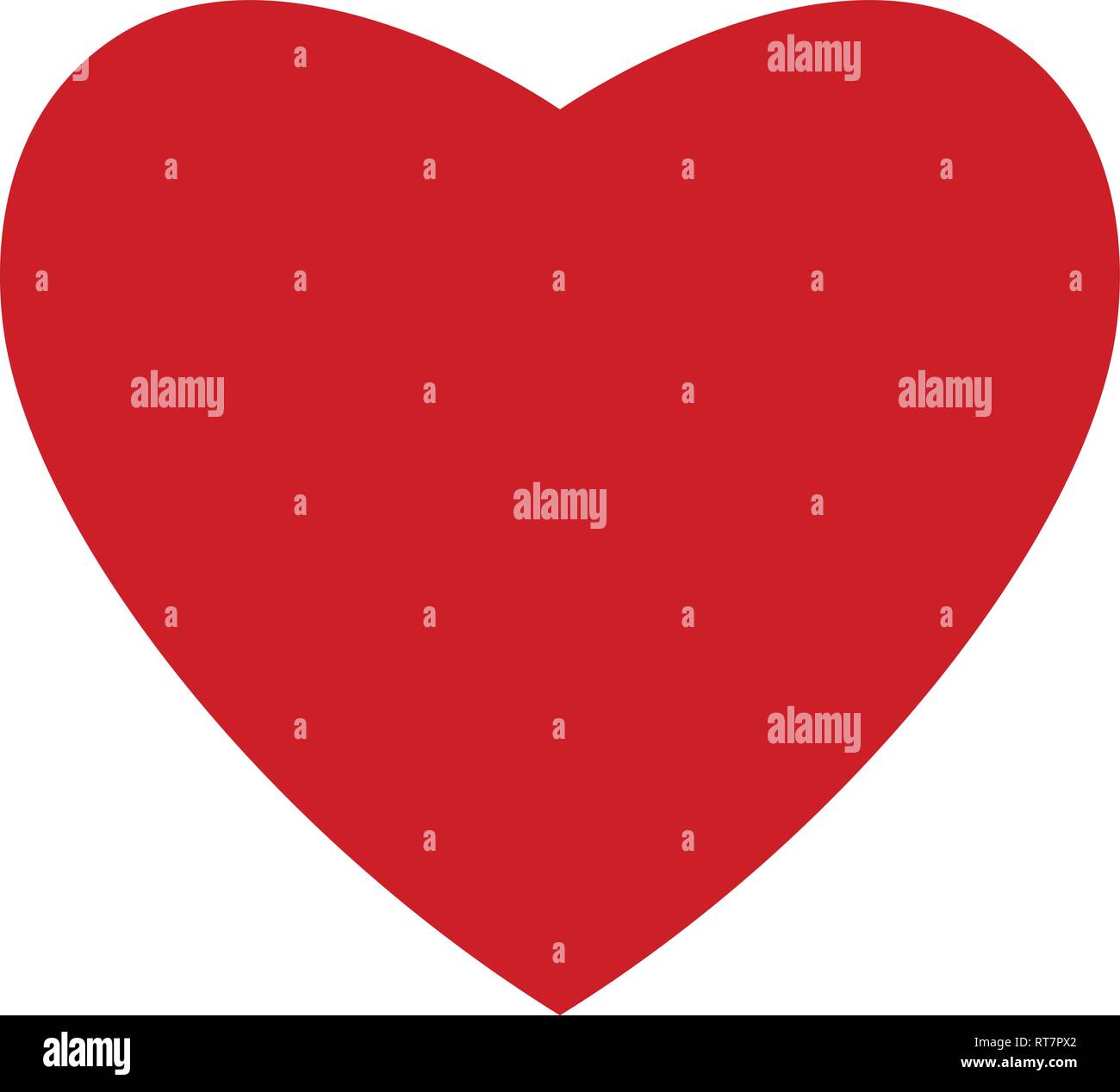 Heart, Symbol of Love and Valentine's Day. Flat Red Icon Isolated on ...