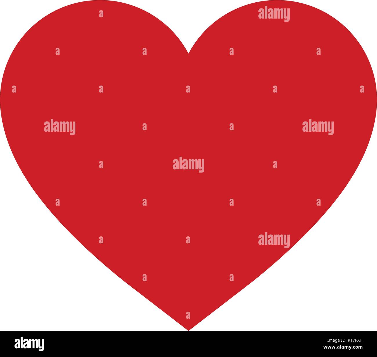 Heart, Symbol of Love and Valentine's Day. Flat Red Icon Isolated on ...