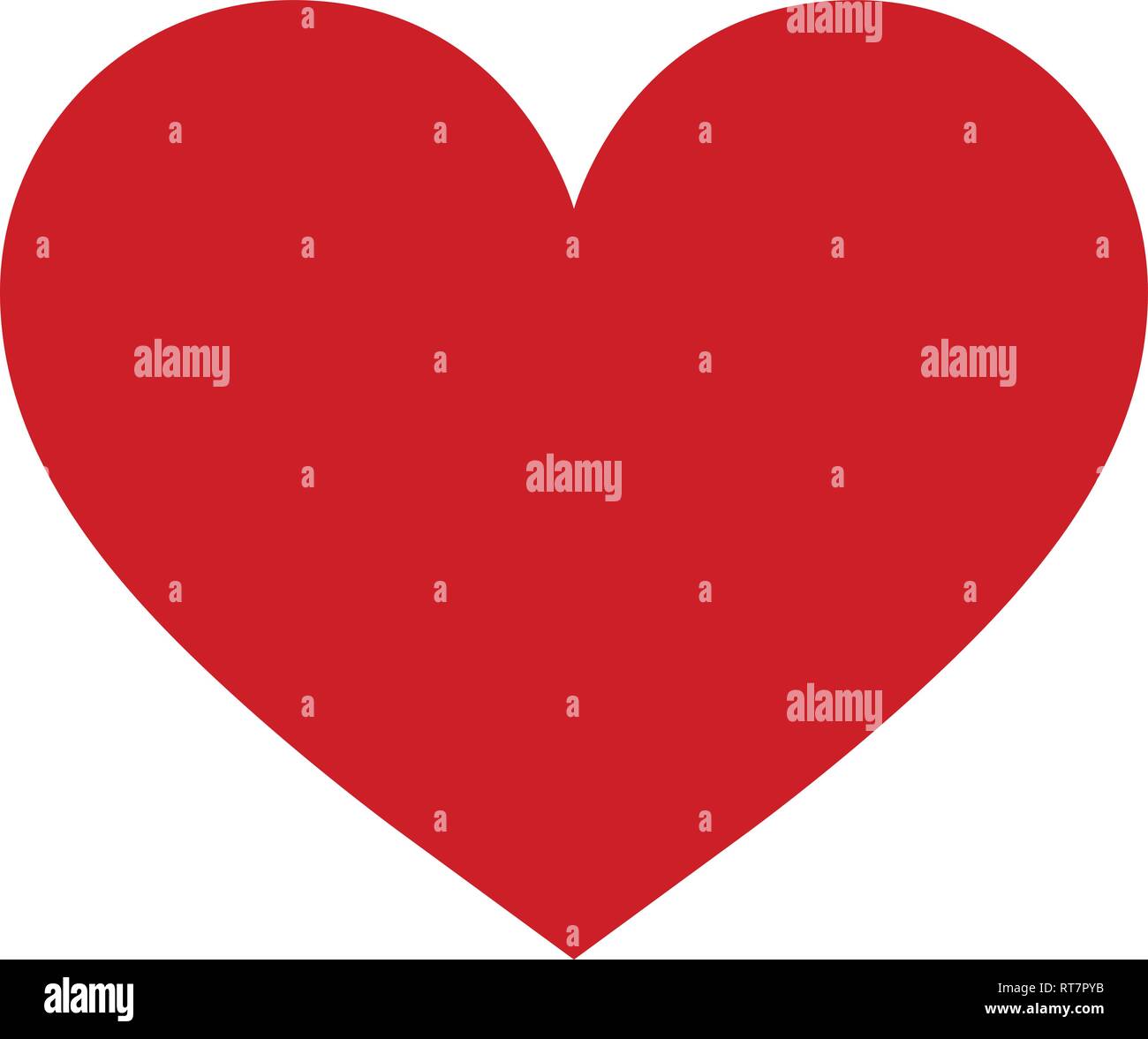 Heart, Symbol of Love and Valentine's Day. Flat Red Icon Isolated on ...