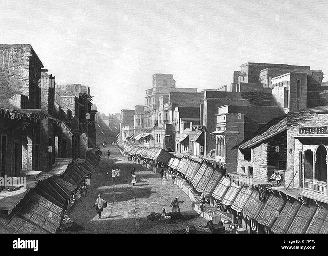 Agra, Main Street, 1858 Stock Photo