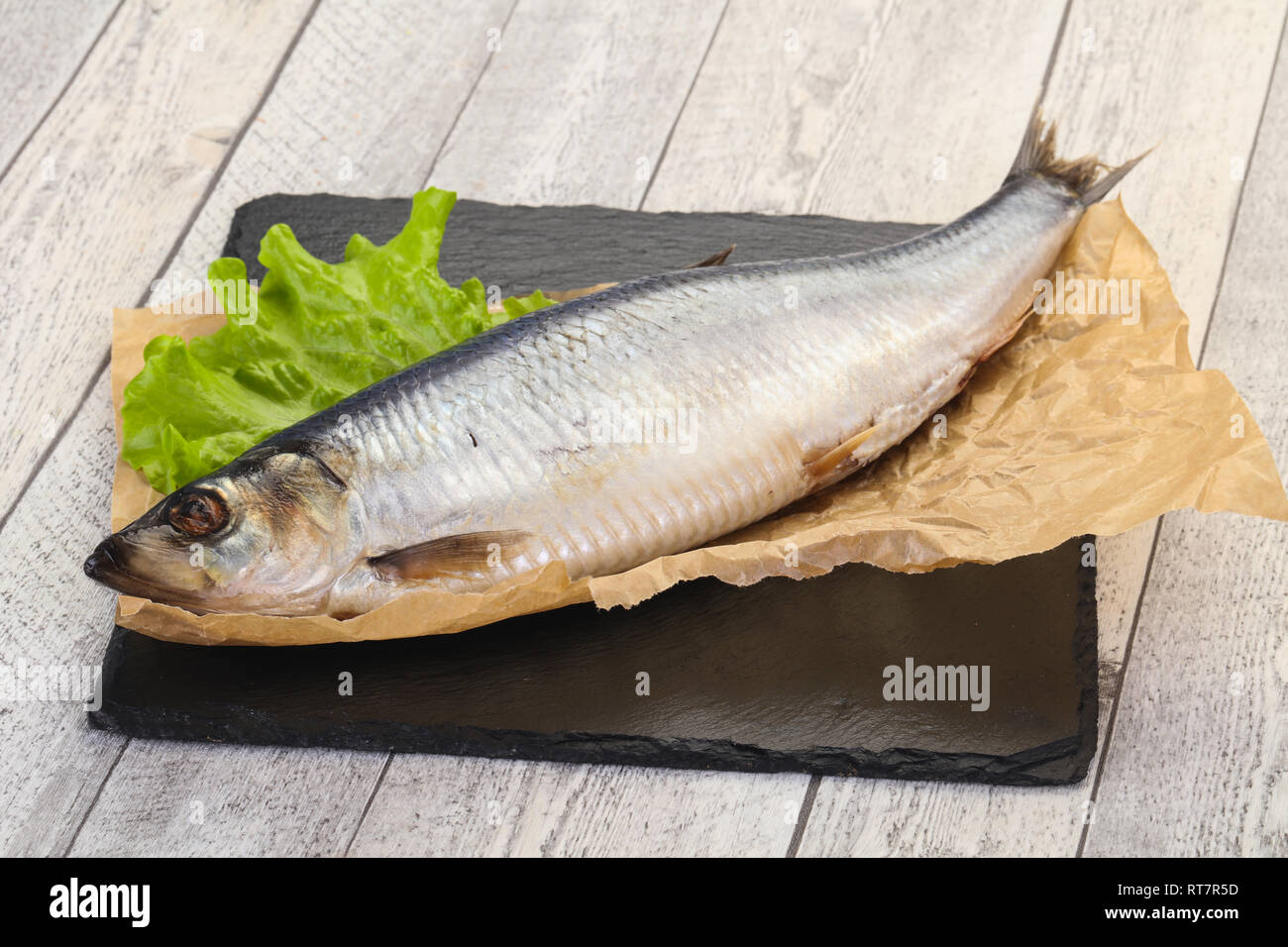 Salted herring fish ready for eat Stock Photo Alamy