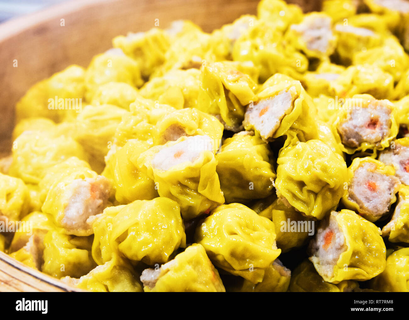 Dim Sum hot from steaming, Chinese steamed shrimp or pork dumpling