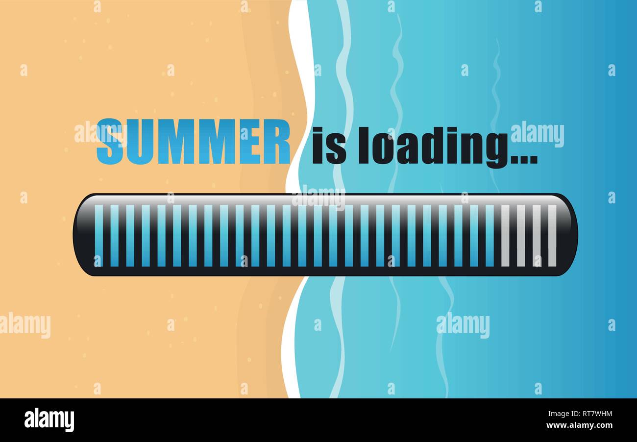 summer is loading beach background vector illustration EPS10 Stock Vector