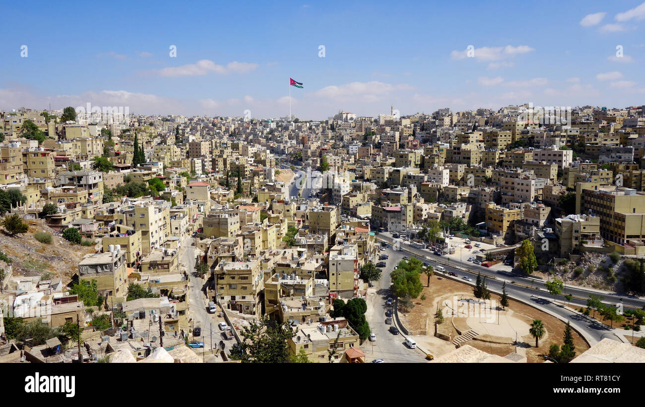 Cityscape of Amman in Jordan Stock Photo