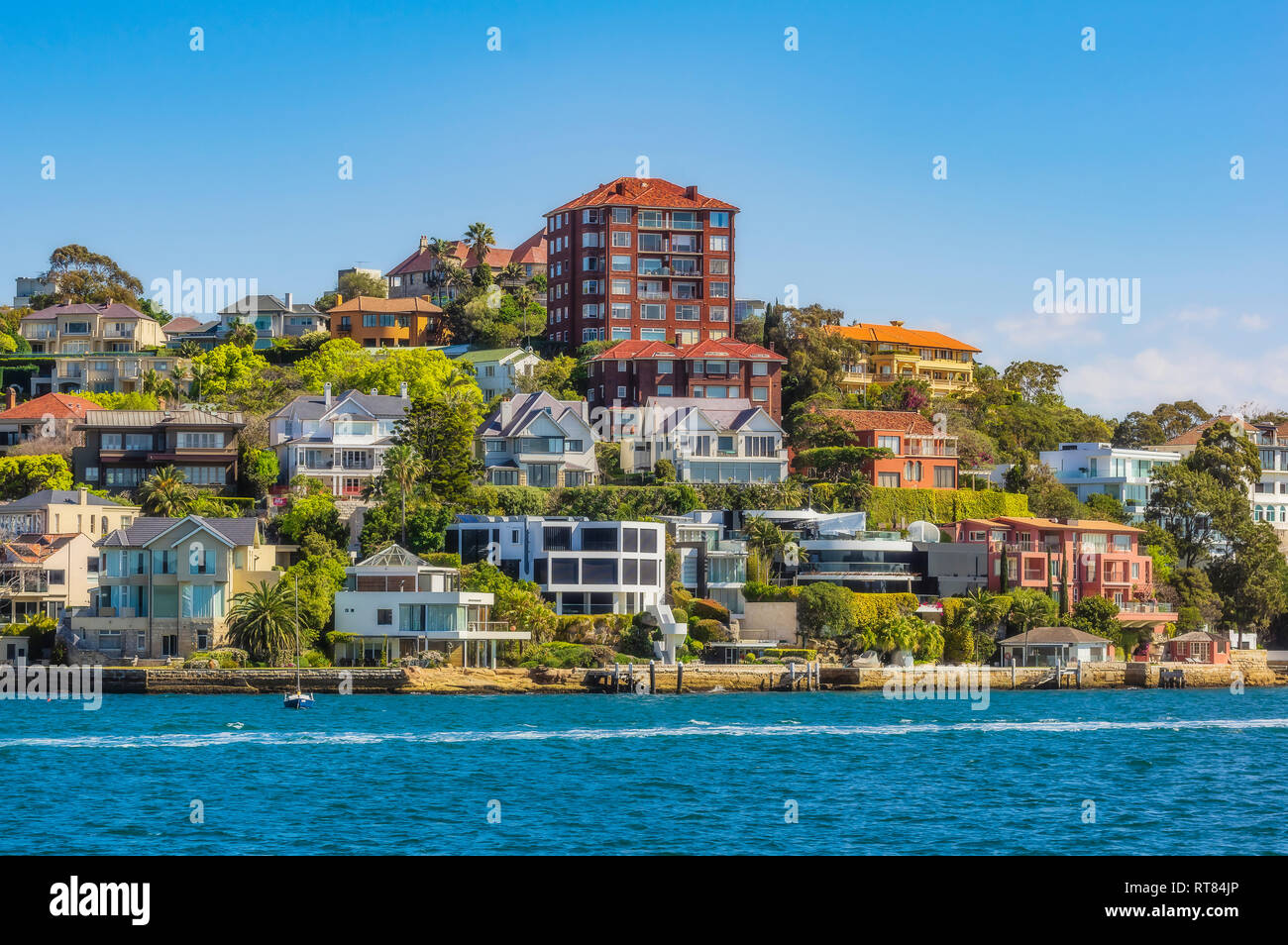 Australia, New South Wales, Sydney, Houses at Watson Bay Stock Photo