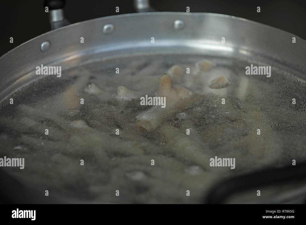 Cooked chicken feet Stock Photo Alamy