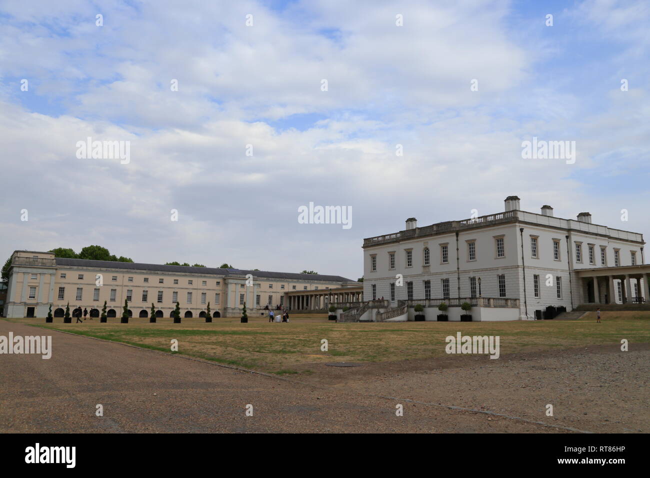 Various historical buildings, including the Queen's House that was designed by Inigo Jones, in Greenwich, London, United Kingdom. Stock Photo