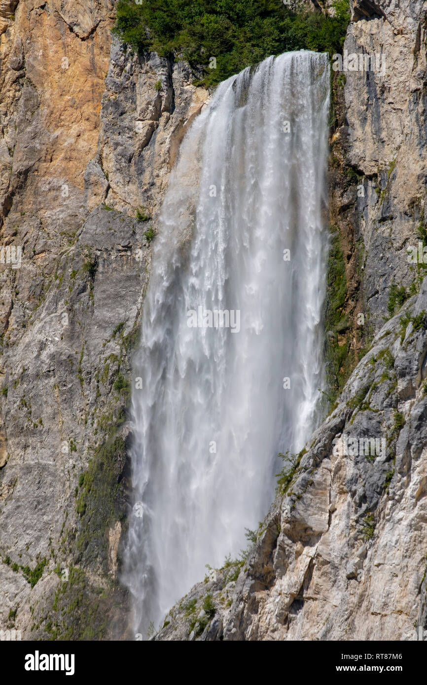 Slovenia, Soca Valley, Slap Boka Falls Stock Photo