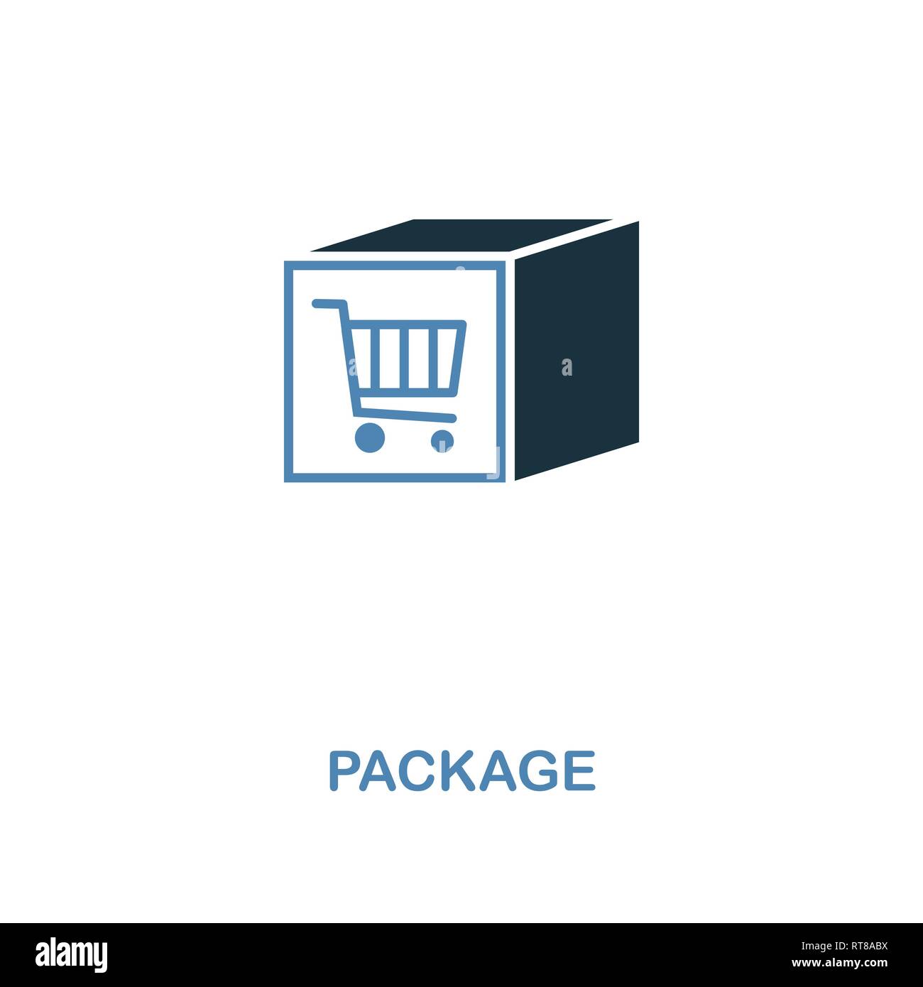 Package icon. Monochrome style design from shopping center sign icon collection. UI. Pixel perfect simple pictogram package icon. Web design, apps Stock Vector
