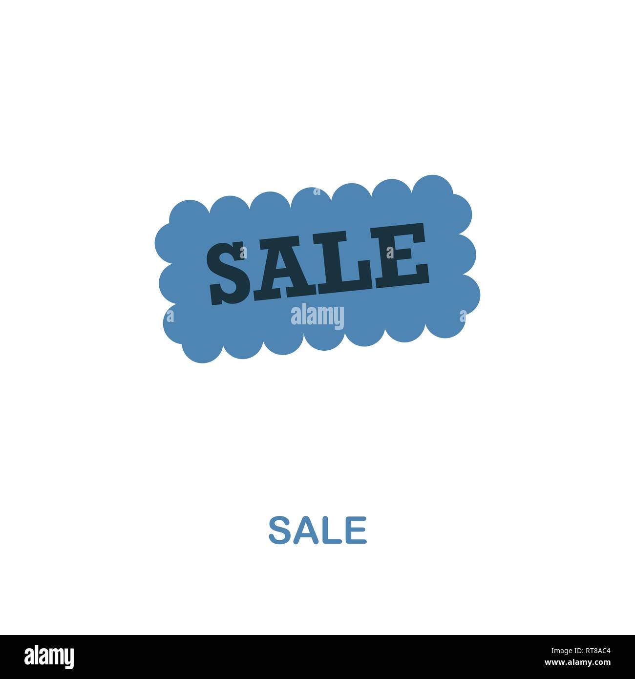 Sale icon. Monochrome style design from shopping center sign icon collection. UI. Pixel perfect simple pictogram sale icon. Web design, apps, software Stock Vector