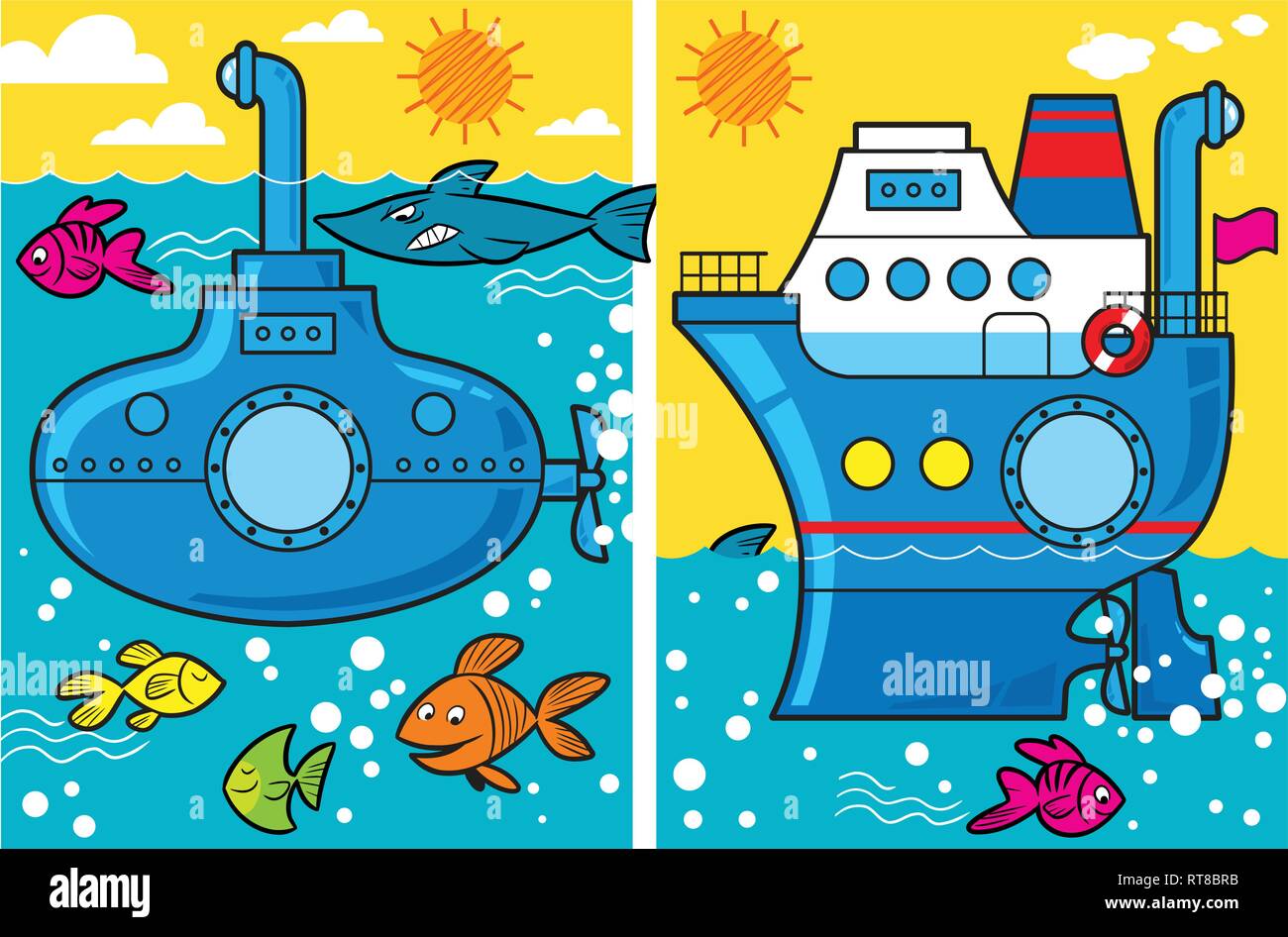 Cartoon sub. Подлодка в море вектор. Иллюстрация подводная лодка мир. Кораблики и подводная лодка для детей. Мультяшка в подводной лодке рисунок.