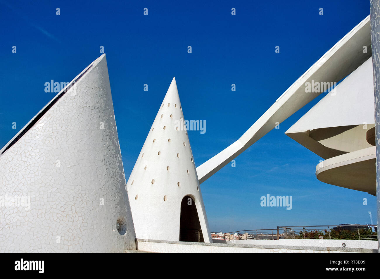 Spain Valencia. Ciutat di Calatrava, Ciutat de les Arts i les Ciències Stock Photo
