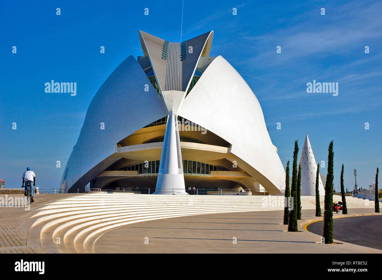 Spain Valencia. Ciutat di Calatrava, Ciutat de les Arts i les Ciències Stock Photo