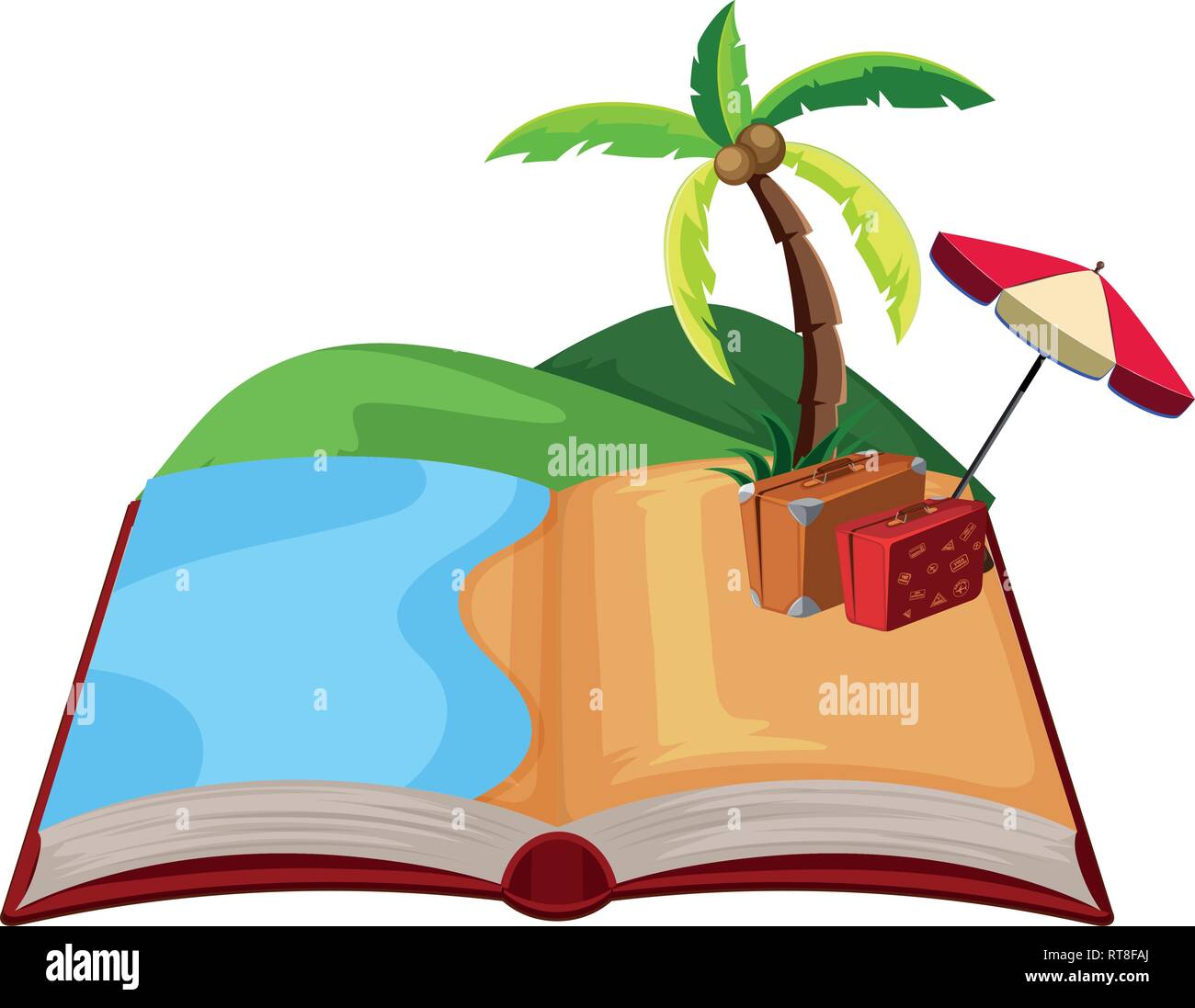 An isolated book on white background illustration Stock Vector Image ...
