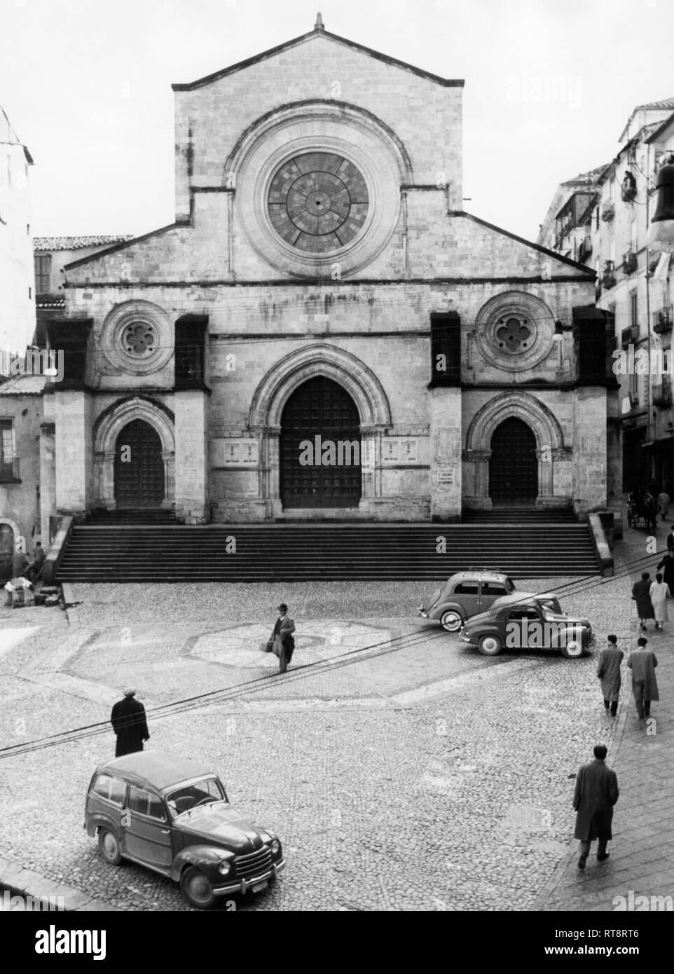 cosenza cathedral, calabria, italy, 1955 Stock Photo Alamy