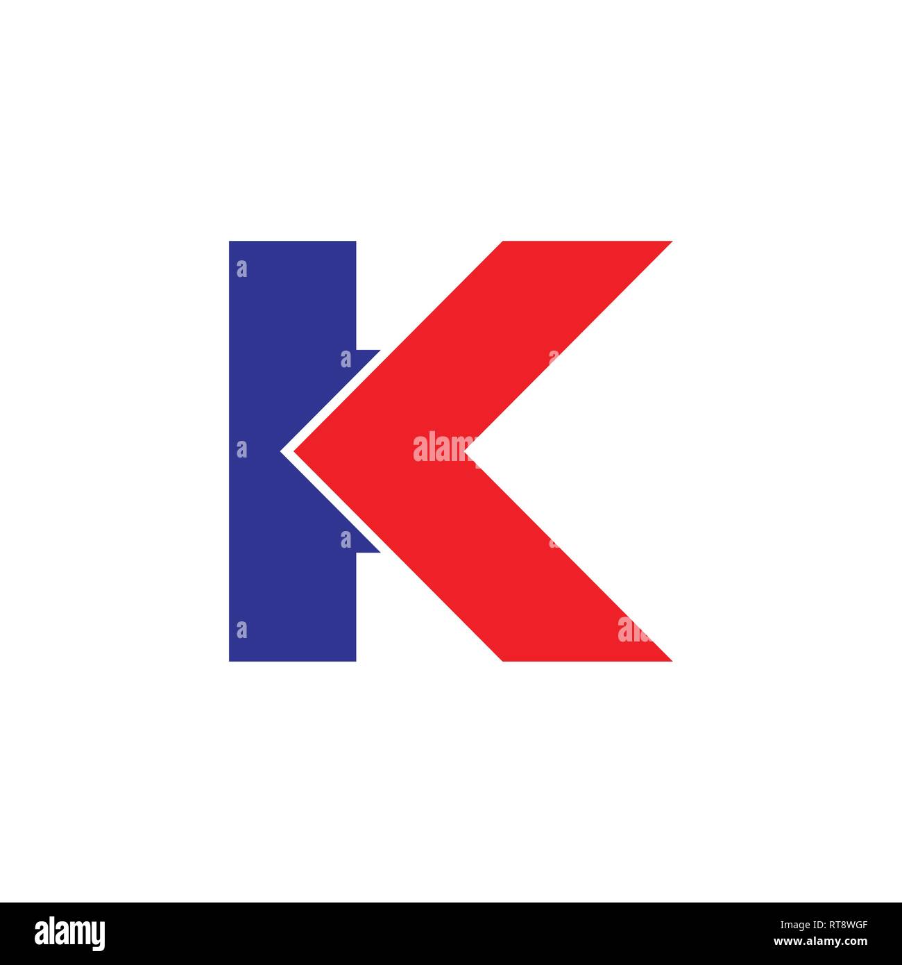 letter k simple geometric arrow logo vector Stock Vector Image & Art ...