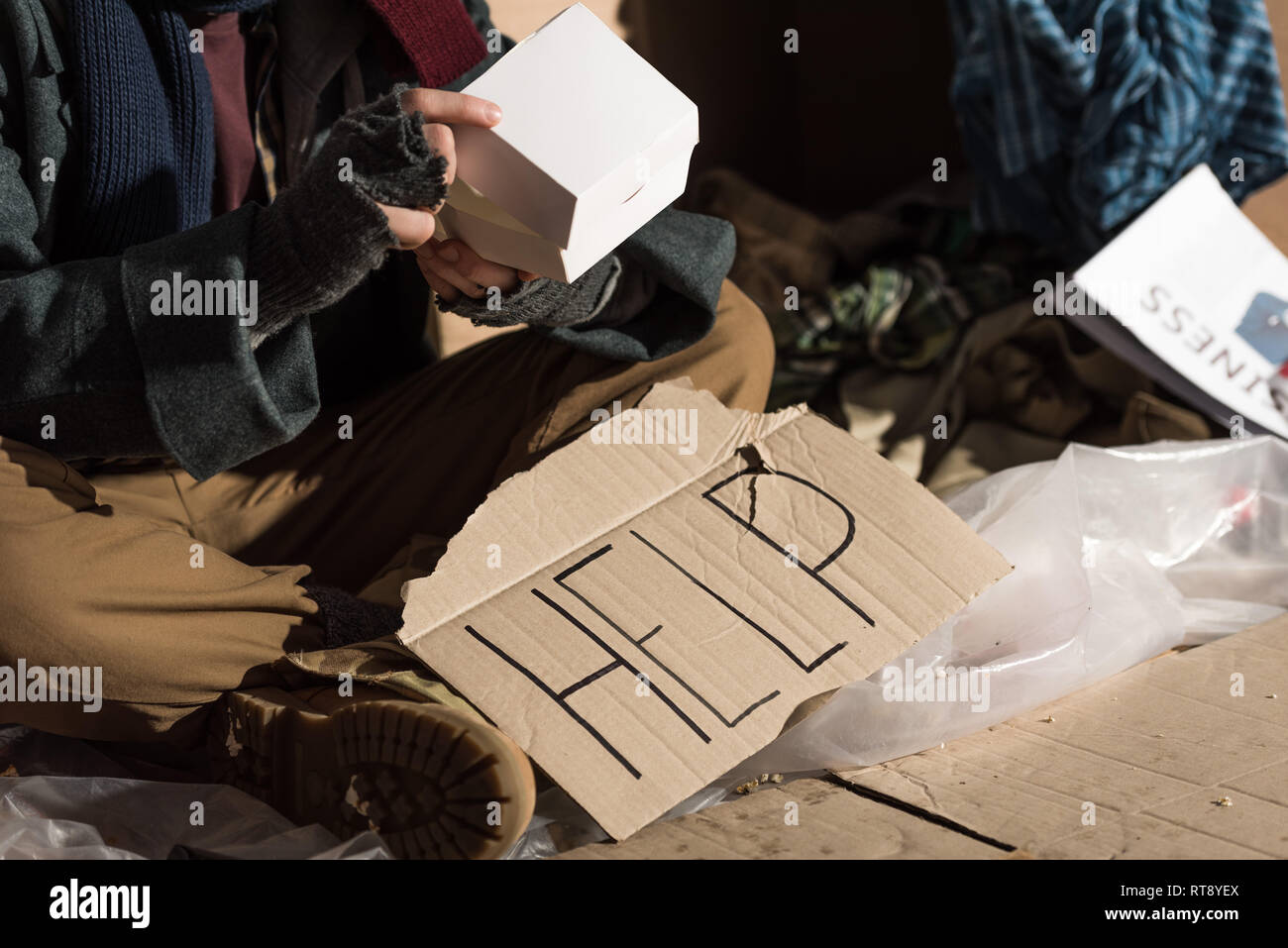 Cardboard box despair hi-res stock photography and images - Alamy