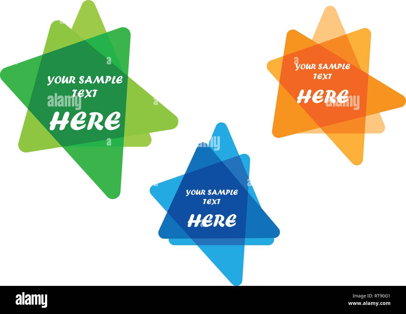 color nice funny logo Modern banner collection Stock Vector