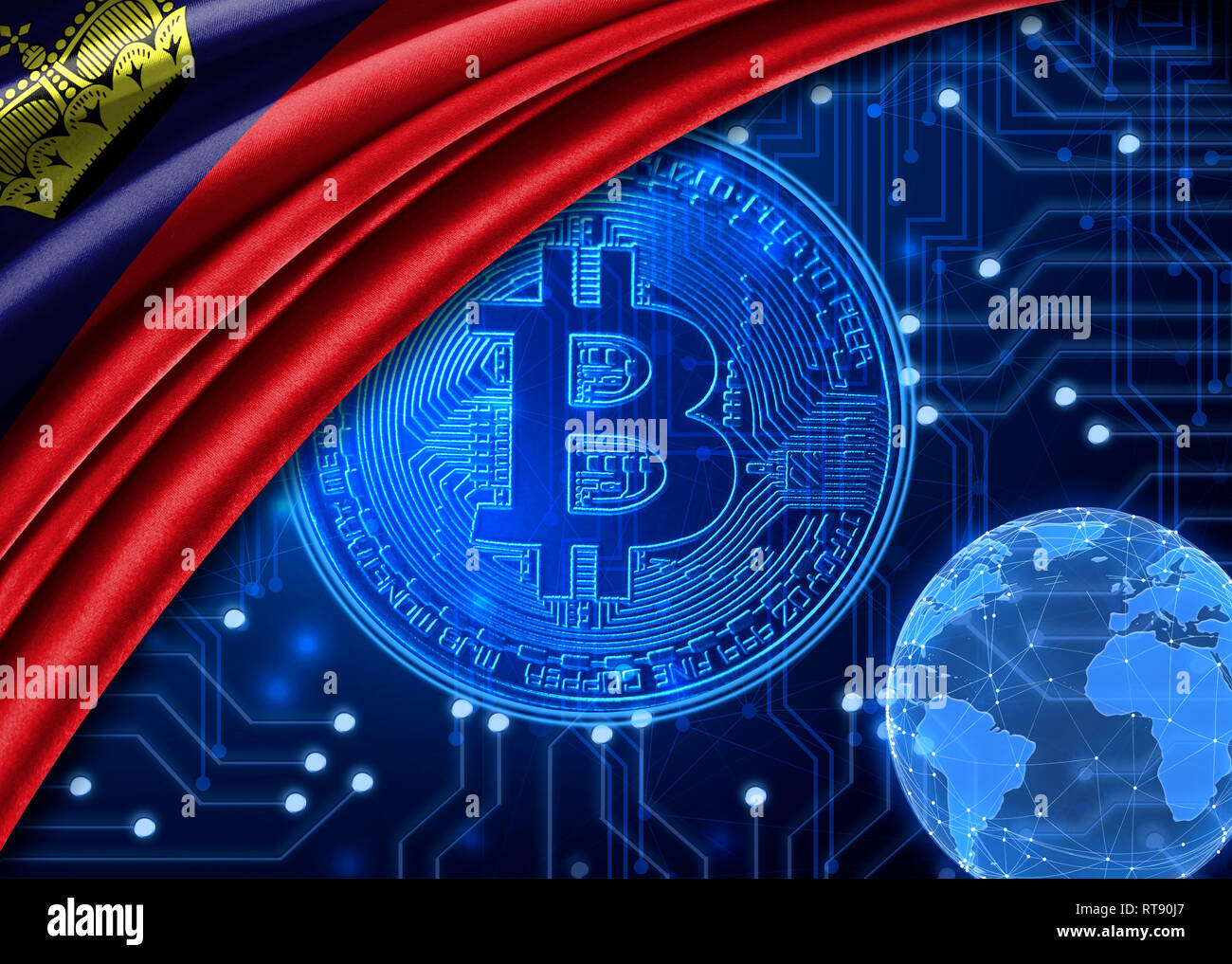 Liechtenstein flag crypto currency hi-res stock photography and images -  Alamy