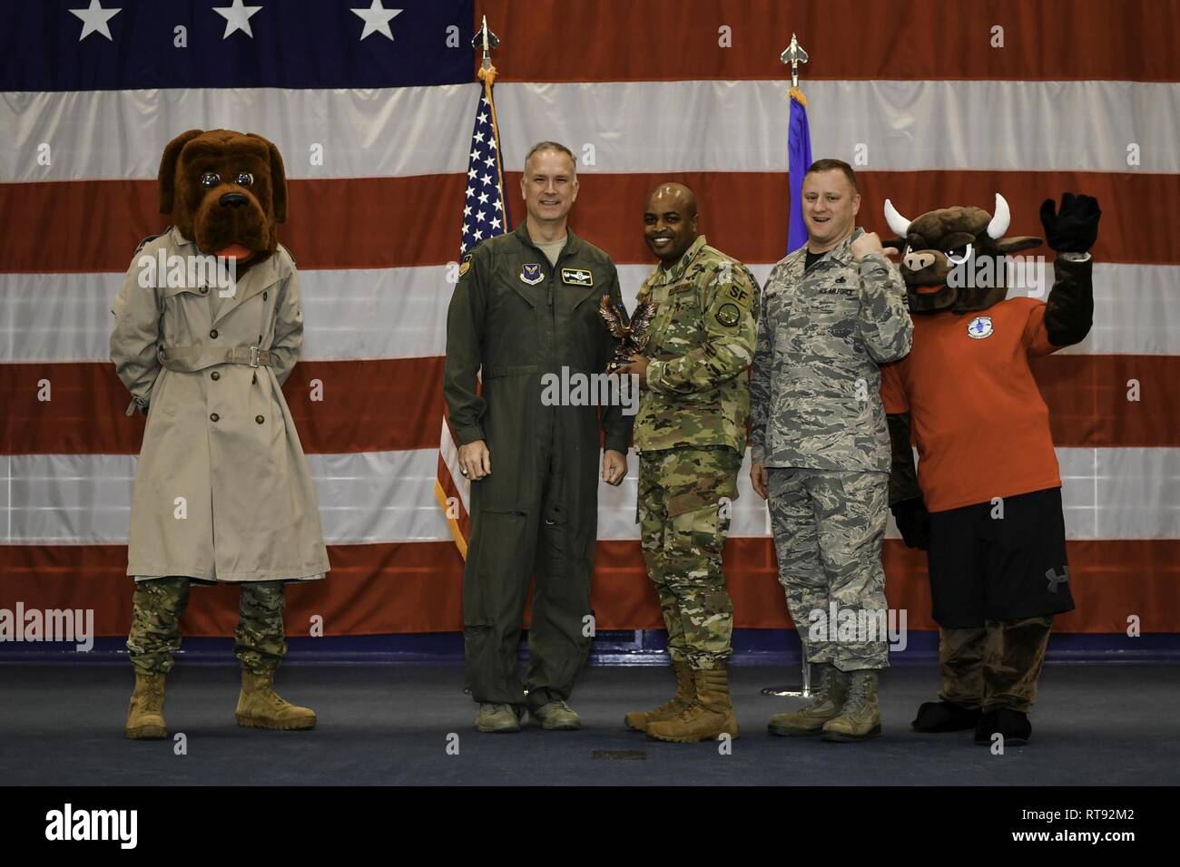 Airmen are recognized as Quarterly Award winners during a ceremony at Barksdale Air Force Base, La., Jan. 25, 2019. Stock Photo