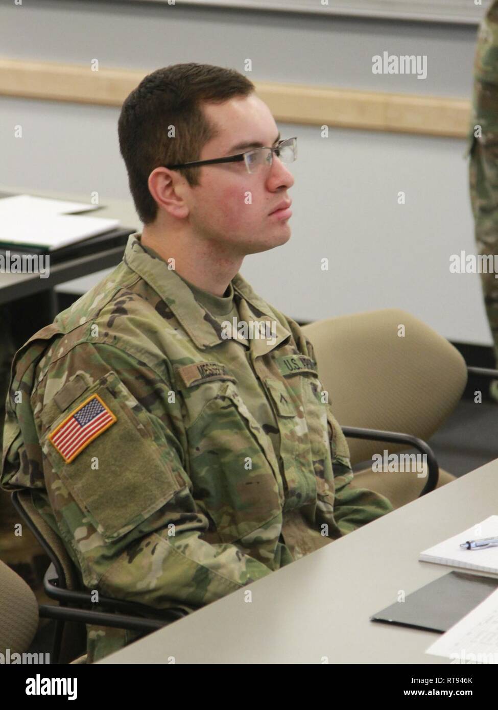 Pvt. Joshua Messersmith, Paralegal (27D) assigned to the 380th