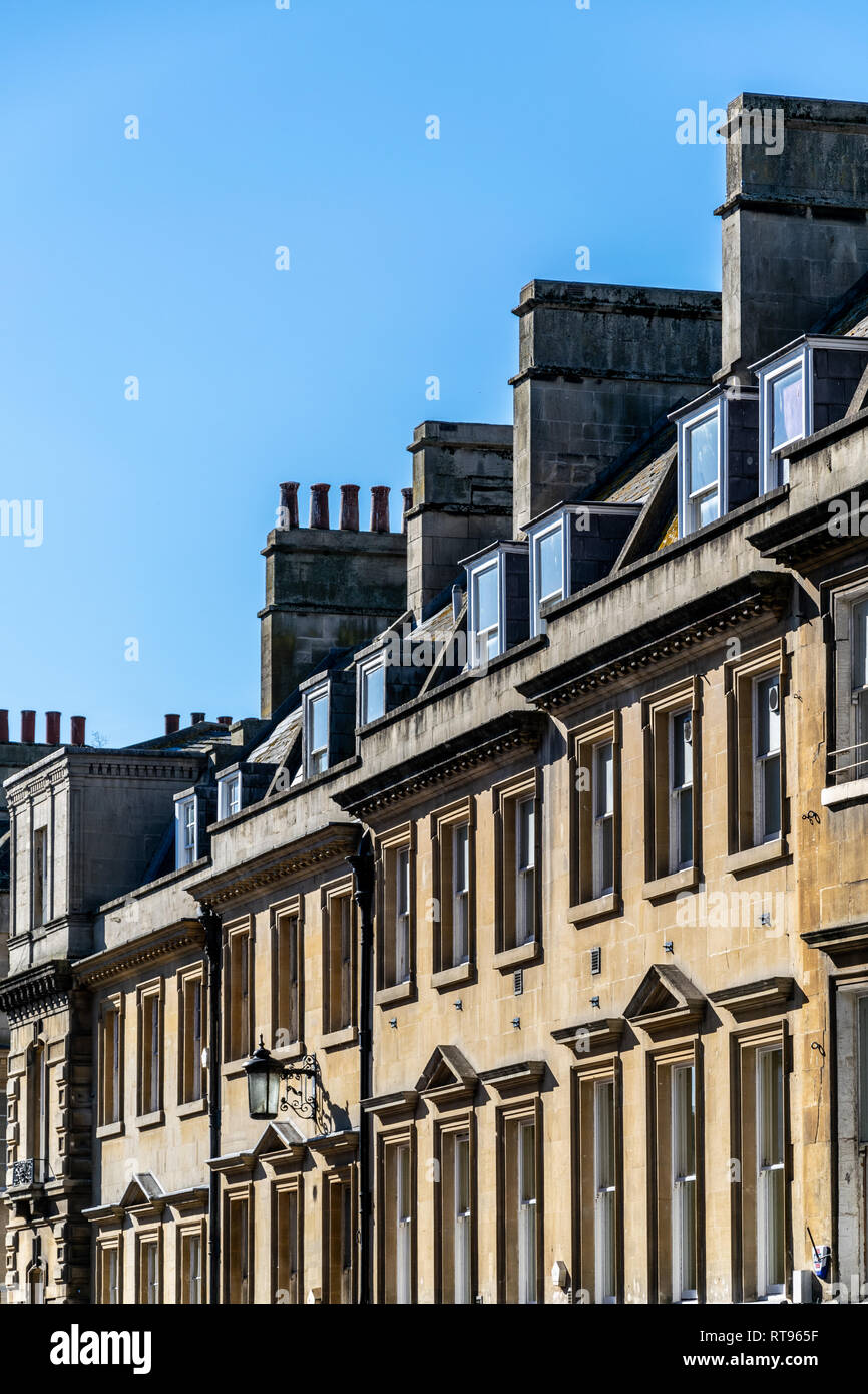 View of the roofline along Milsom Street (south west side) including