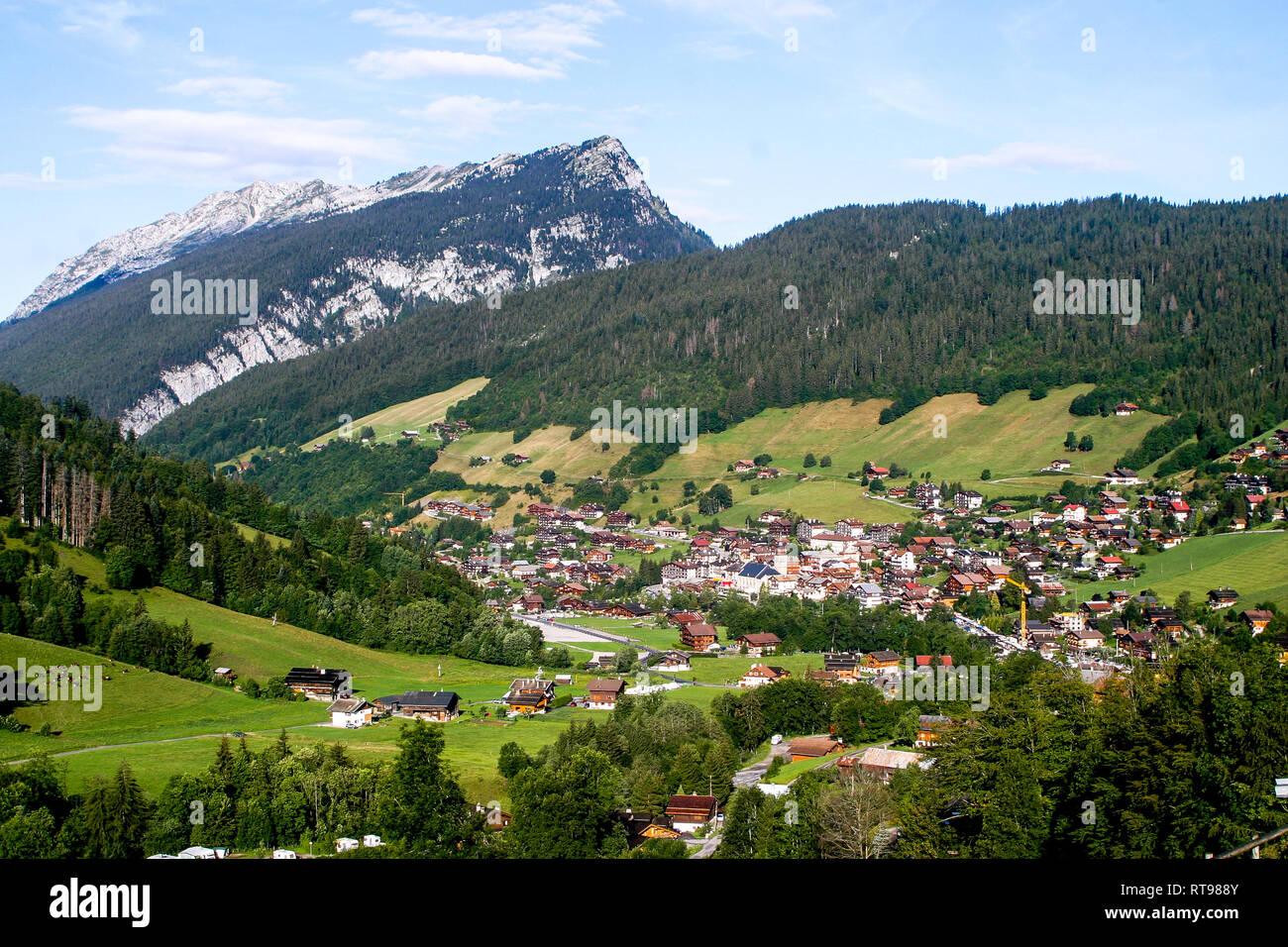 General View Of Le Grand Bornand Haute Savoie France Stock Photo Alamy