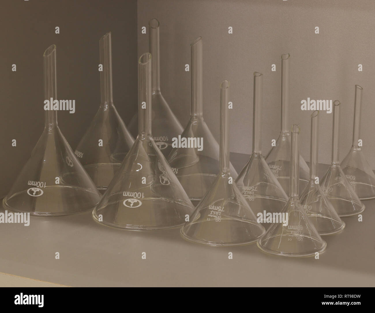 Medium and large medical flasks Stock Photo Alamy